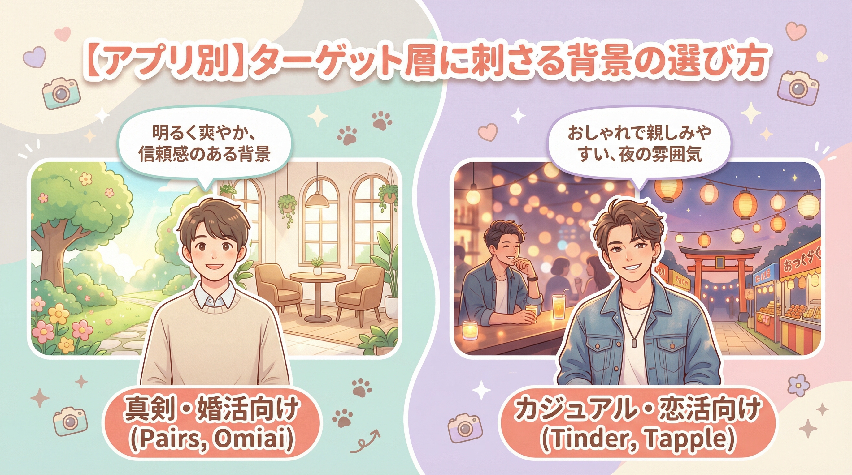 【アプリ別】ターゲット層に刺さる背景の選び方