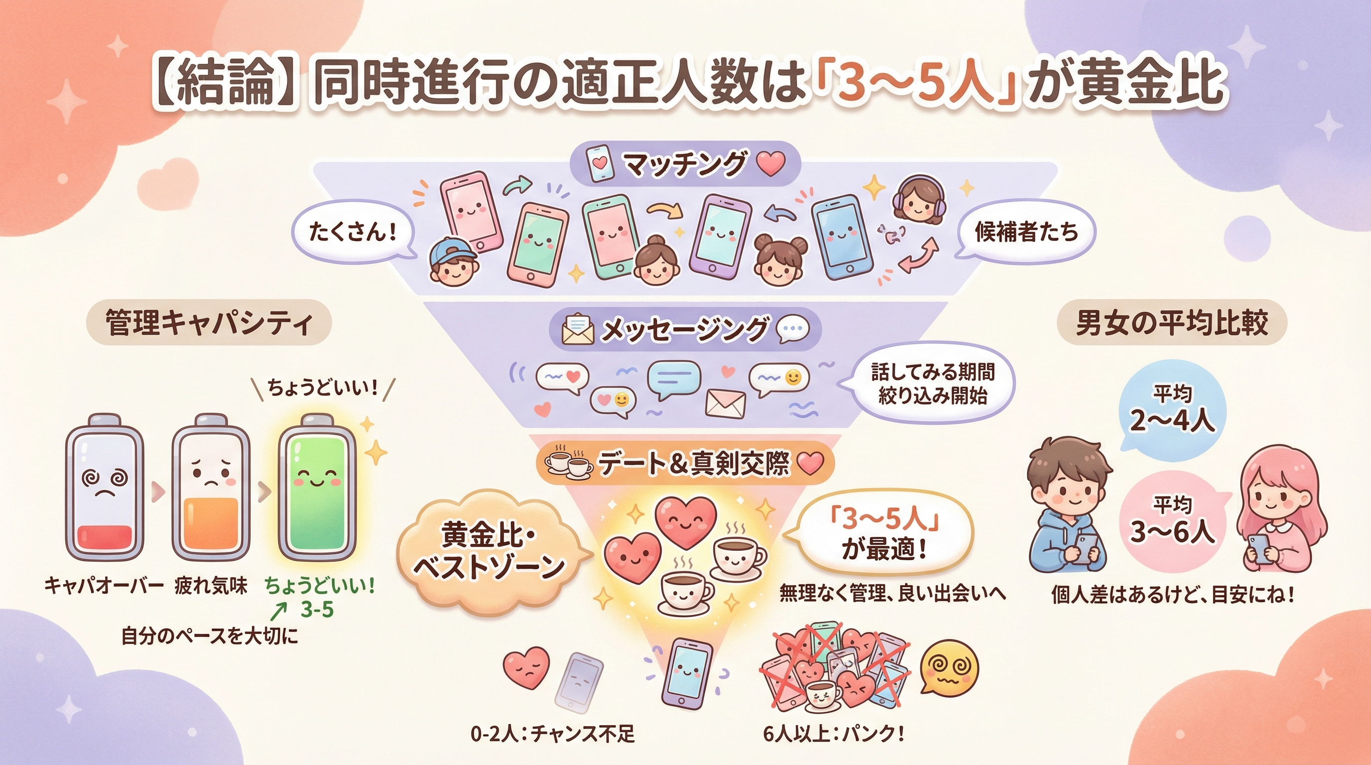 【結論】同時進行の適正人数は「3〜5人」が黄金比