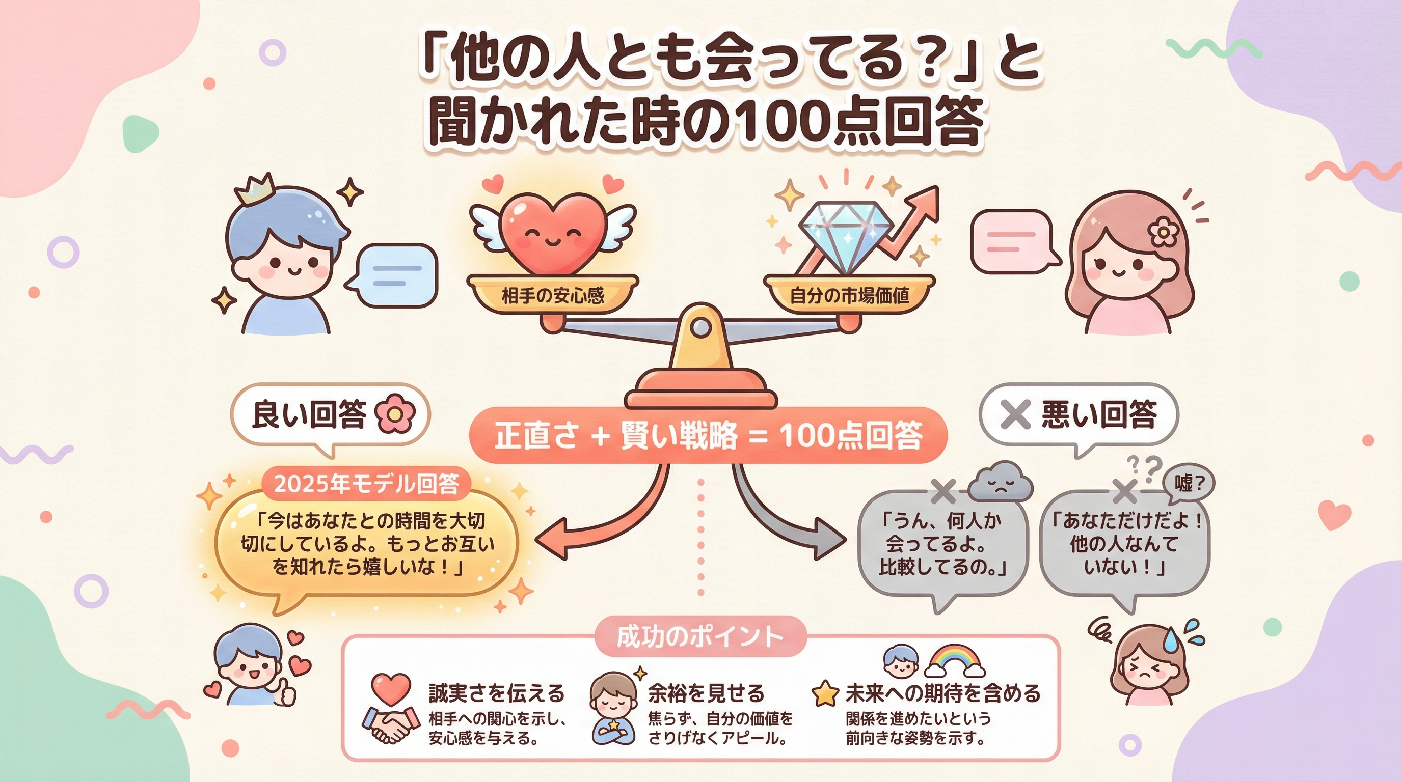 「他の人とも会ってる？」と聞かれた時の100点回答