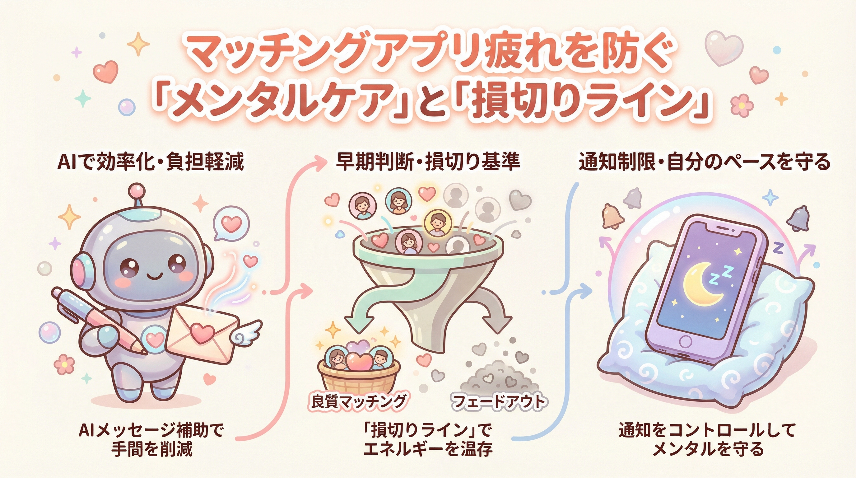 マッチングアプリ疲れを防ぐ「メンタルケア」と「損切りライン」