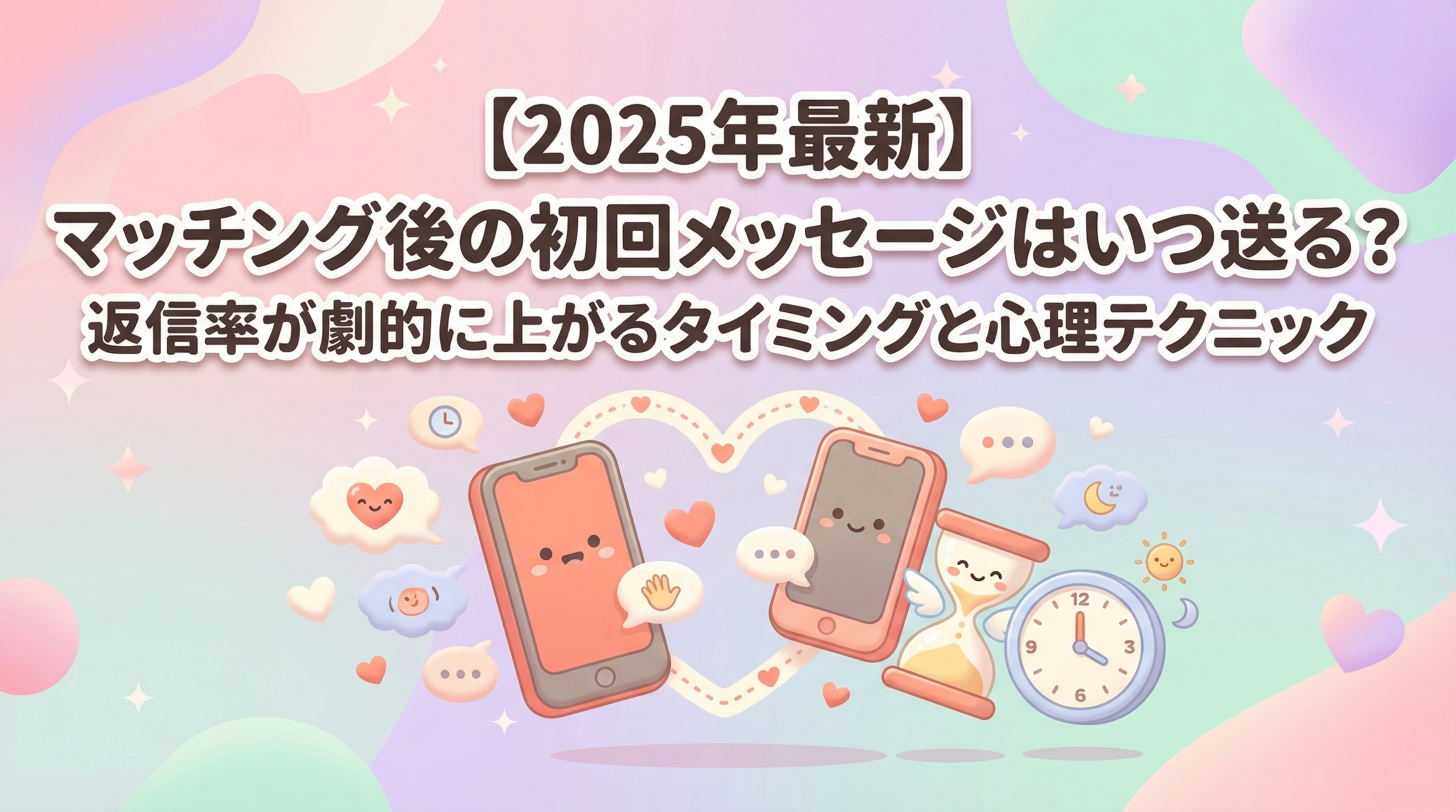 【2025年最新】マッチング後の初回メッセージはいつ送る？返信率が劇的に上がるタイミングと心理テクニック