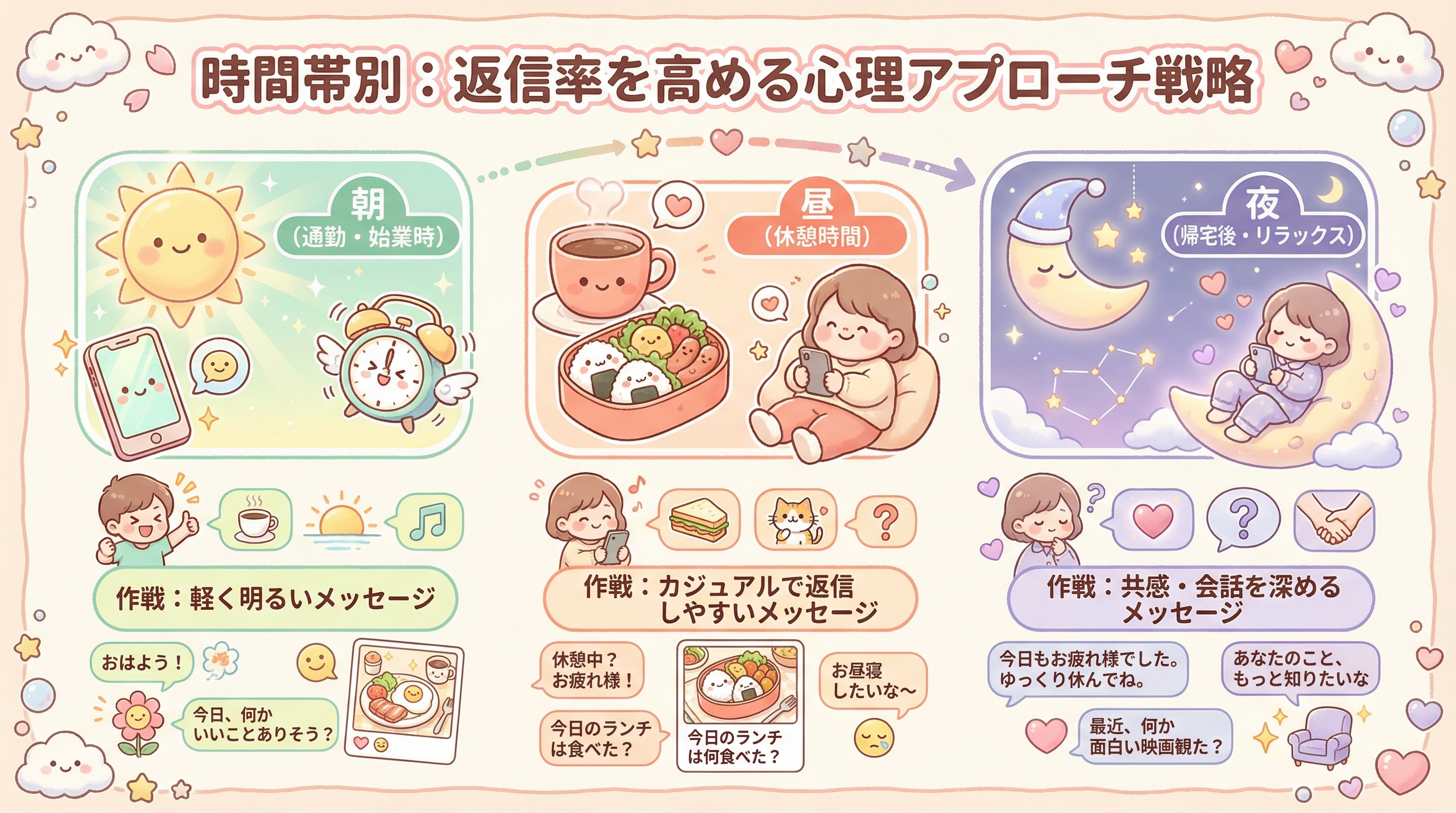 時間帯別：返信率を高める心理アプローチ戦略