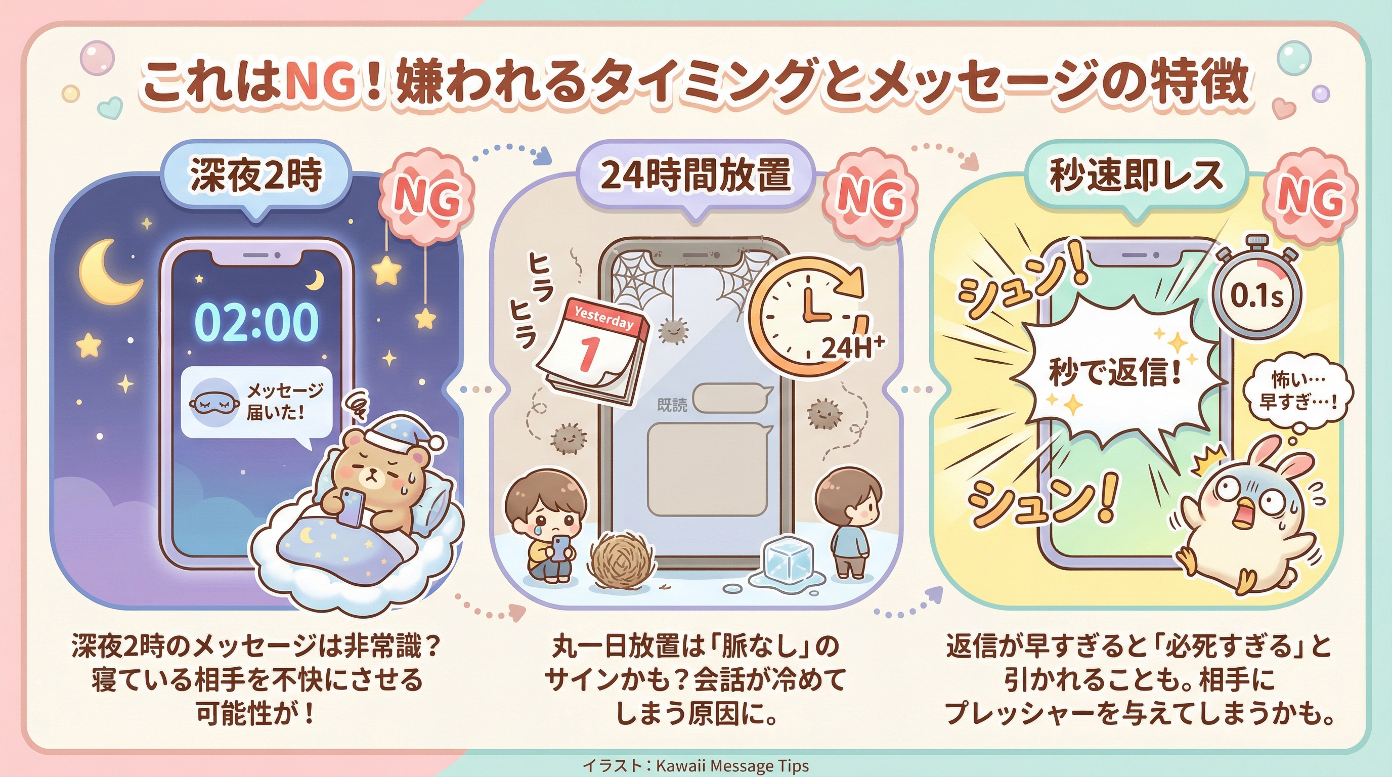 これはNG！嫌われるタイミングとメッセージの特徴