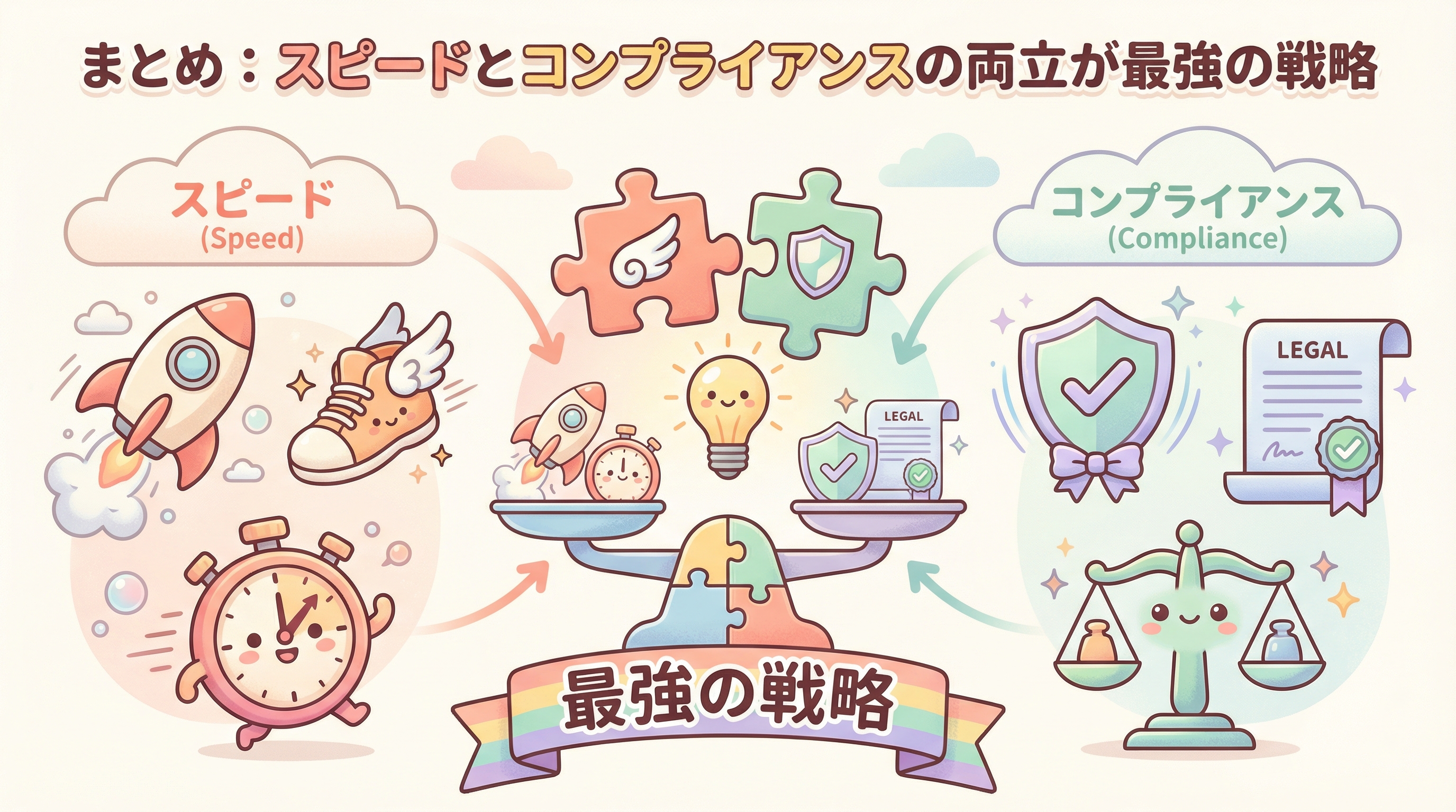 まとめ:スピードとコンプライアンスの両立が最強の戦略