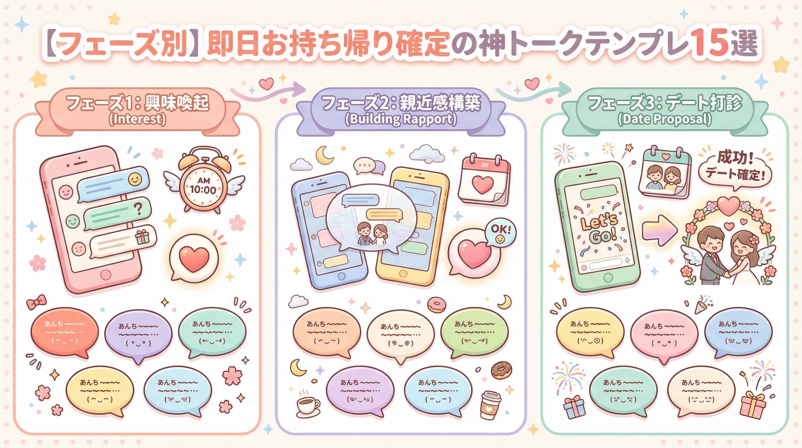 【フェーズ別】即日お持ち帰り確定の神トークテンプレ15選