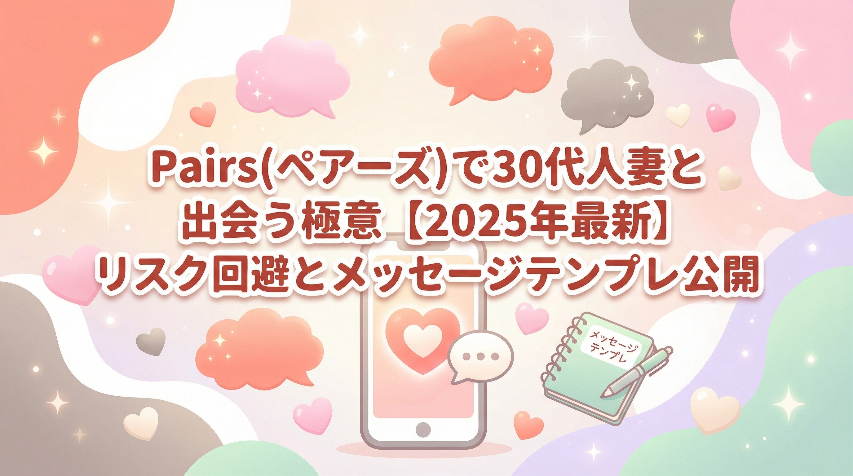 Pairs(ペアーズ)で30代人妻と出会う極意【2025年最新】リスク回避とメッセージテンプレ公開