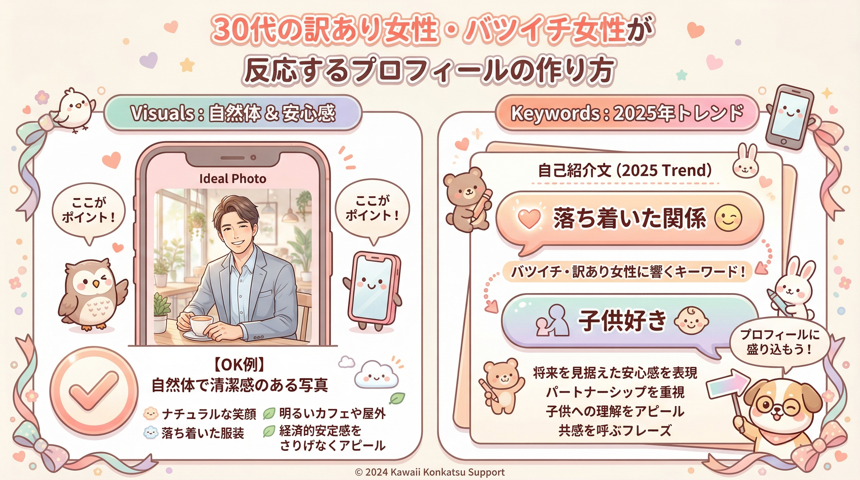 30代の訳あり女性・バツイチ女性が反応するプロフィールの作り方