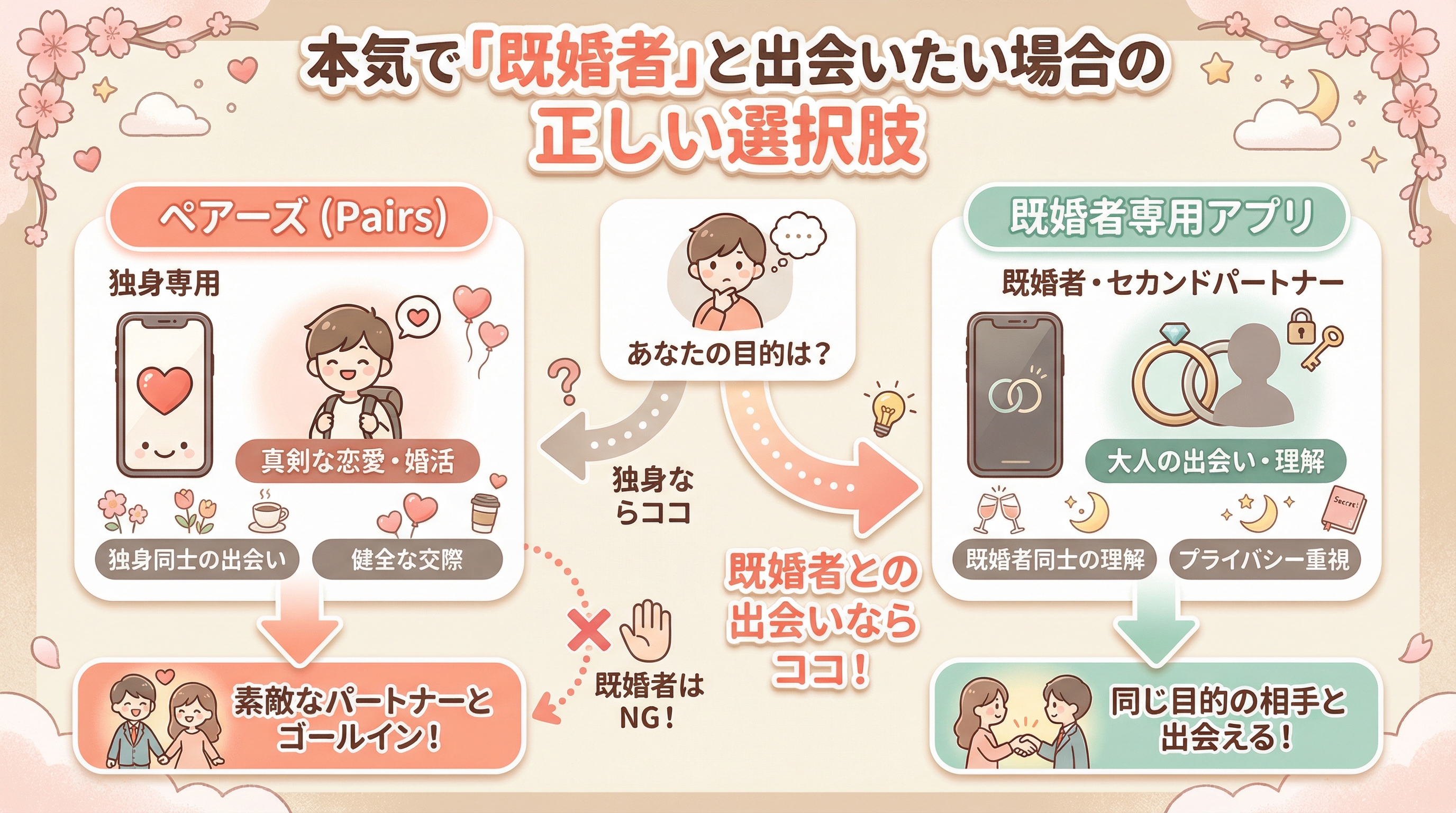 本気で「既婚者」と出会いたい場合の正しい選択肢