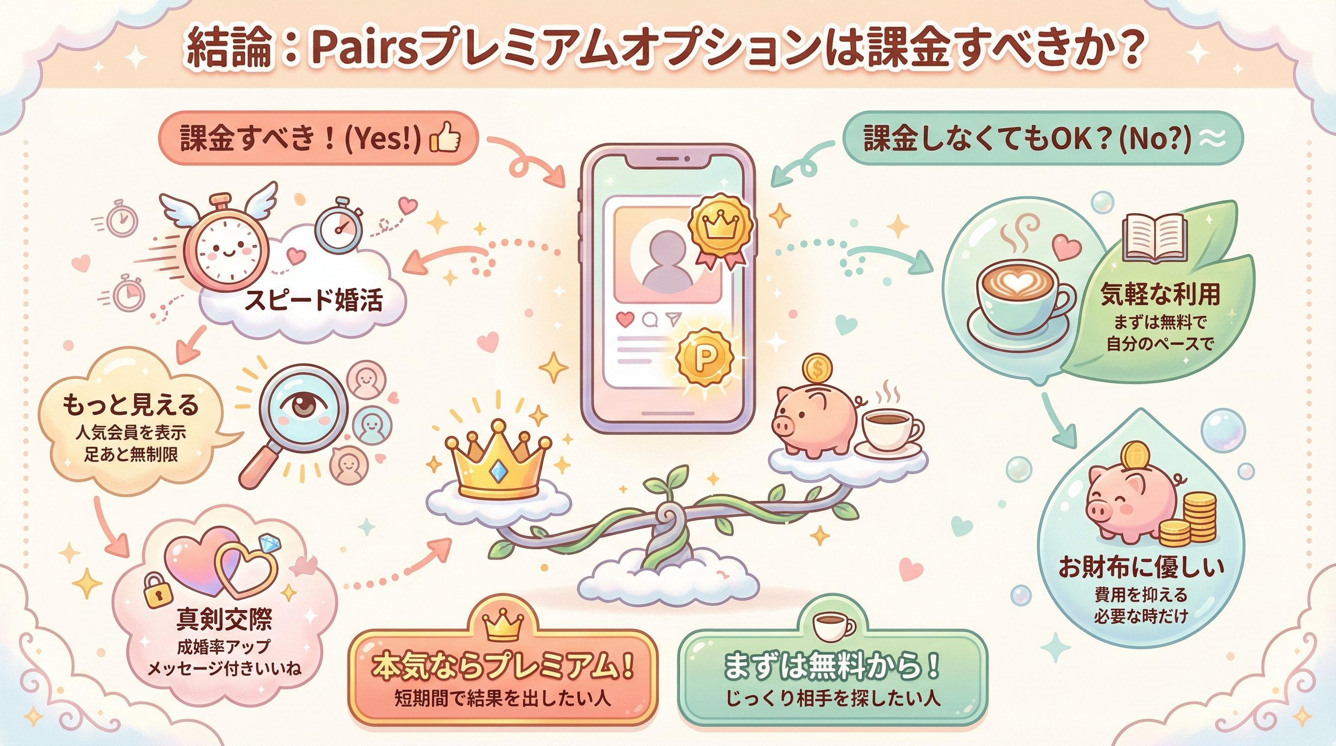 結論：Pairsプレミアムオプションは課金すべきか？
