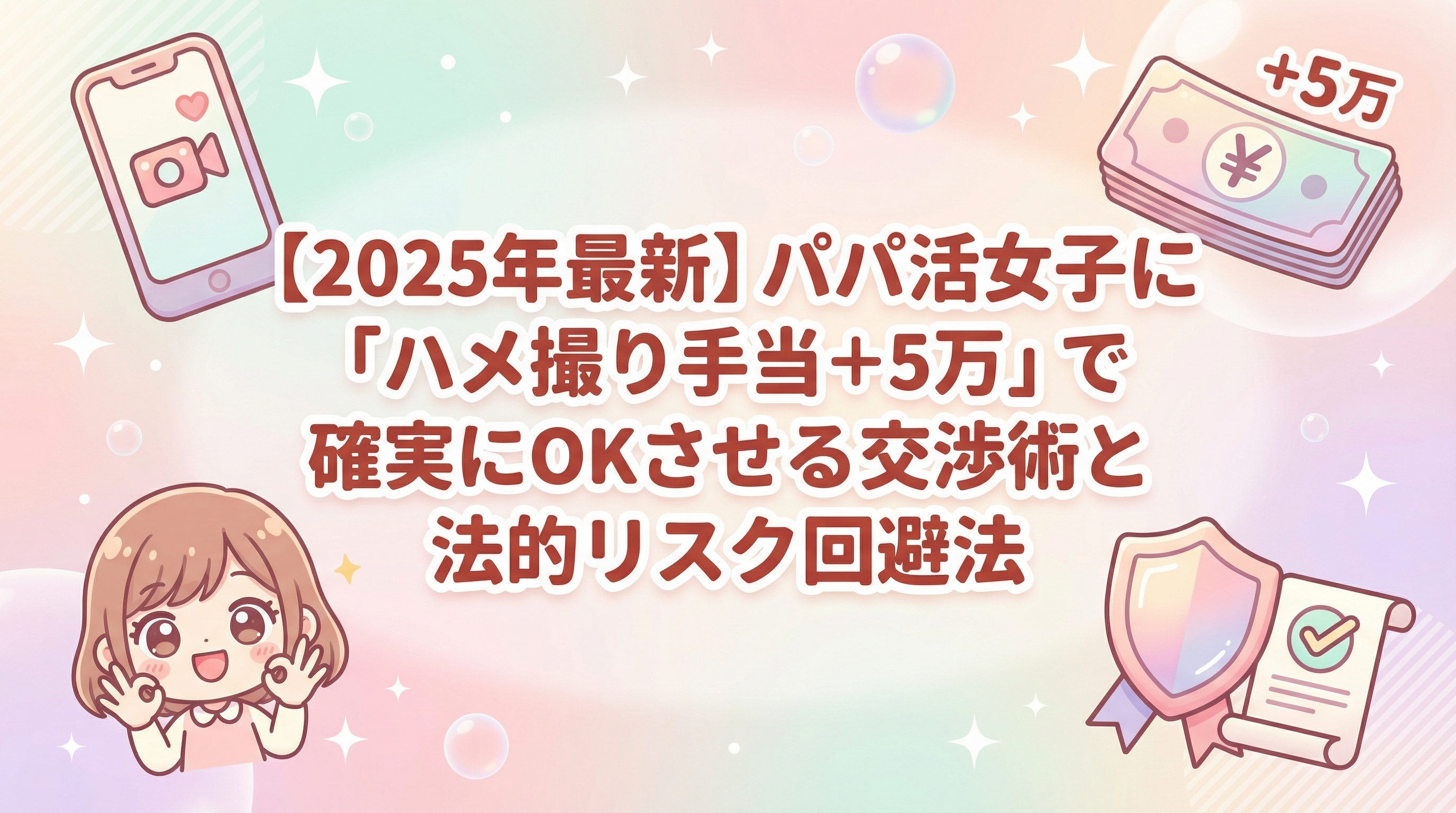 【2025年最新】パパ活女子に「ハメ撮り手当＋5万」で確実にOKさせる交渉術と法的リスク回避法