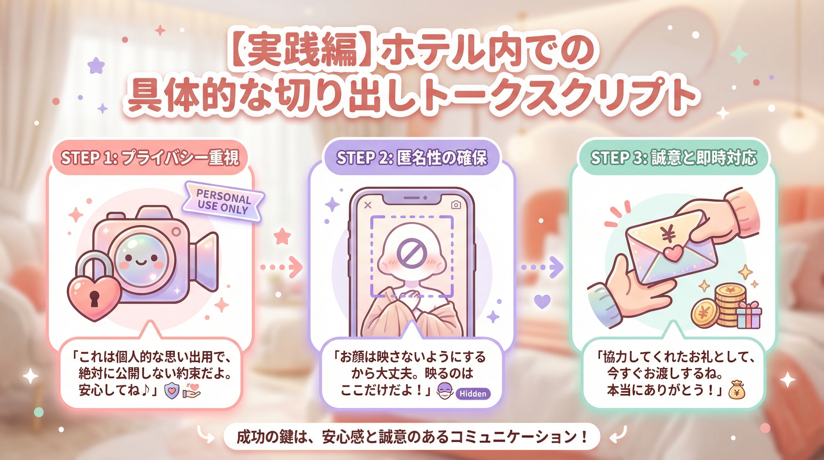 【実践編】ホテル内での具体的な切り出しトークスクリプト