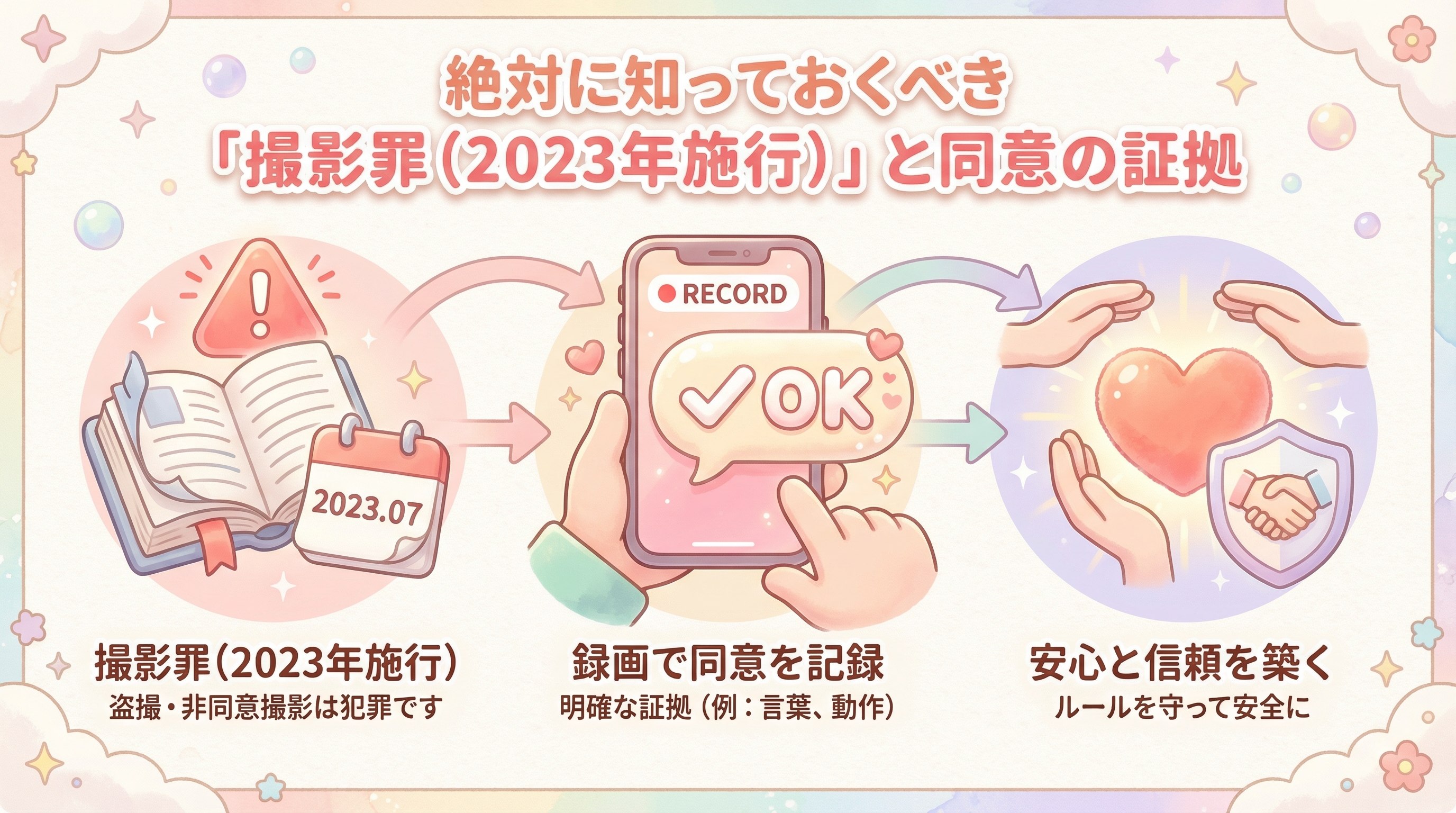 絶対に知っておくべき「撮影罪(2023年施行)」と同意の証拠