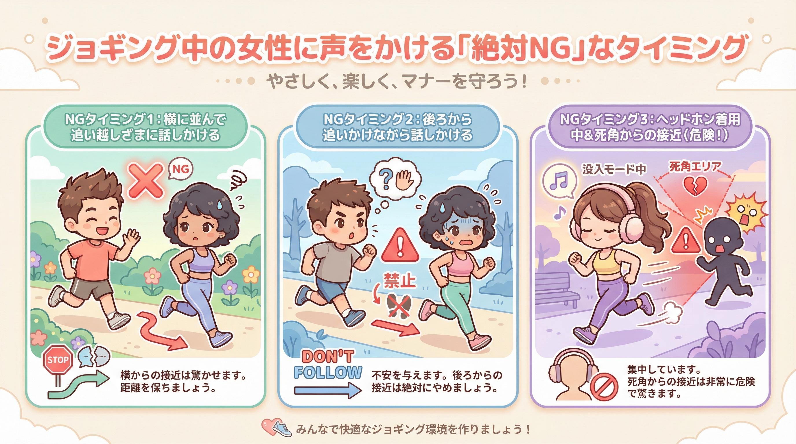 ジョギング中の女性に声をかける「絶対NG」なタイミング