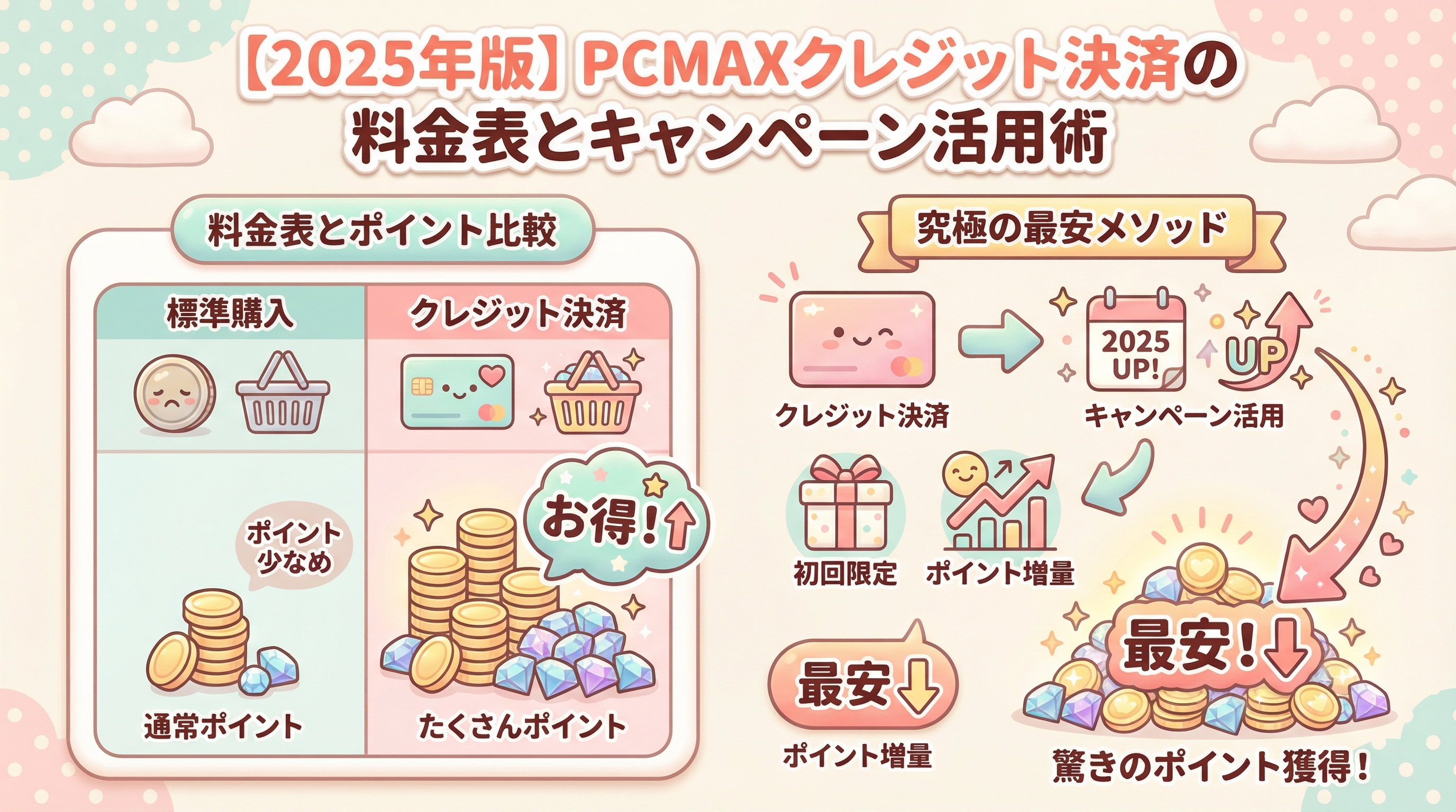 【2025年版】PCMAXクレジット決済の料金表とキャンペーン活用術