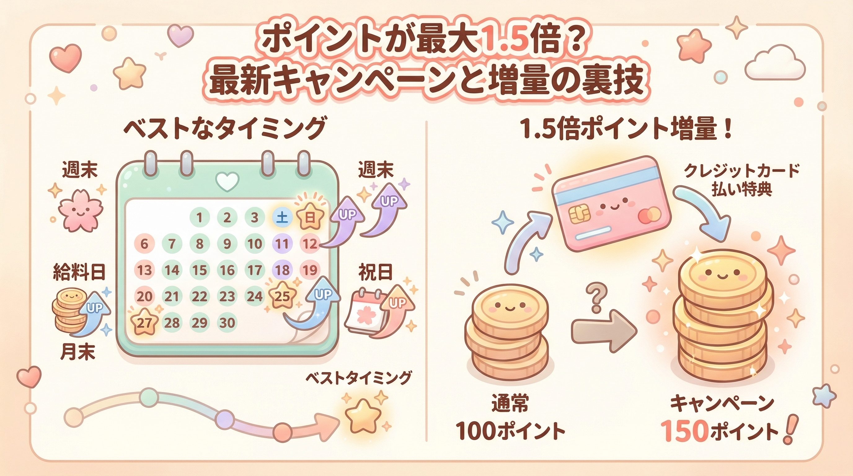 ポイントが最大1.5倍？最新キャンペーンと増量の裏技