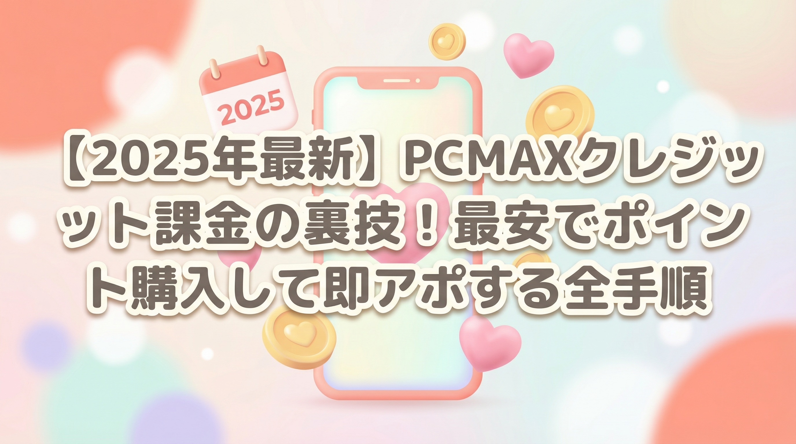 【2025年最新】PCMAXクレジット課金の裏技！最安でポイント購入して即アポする全手順