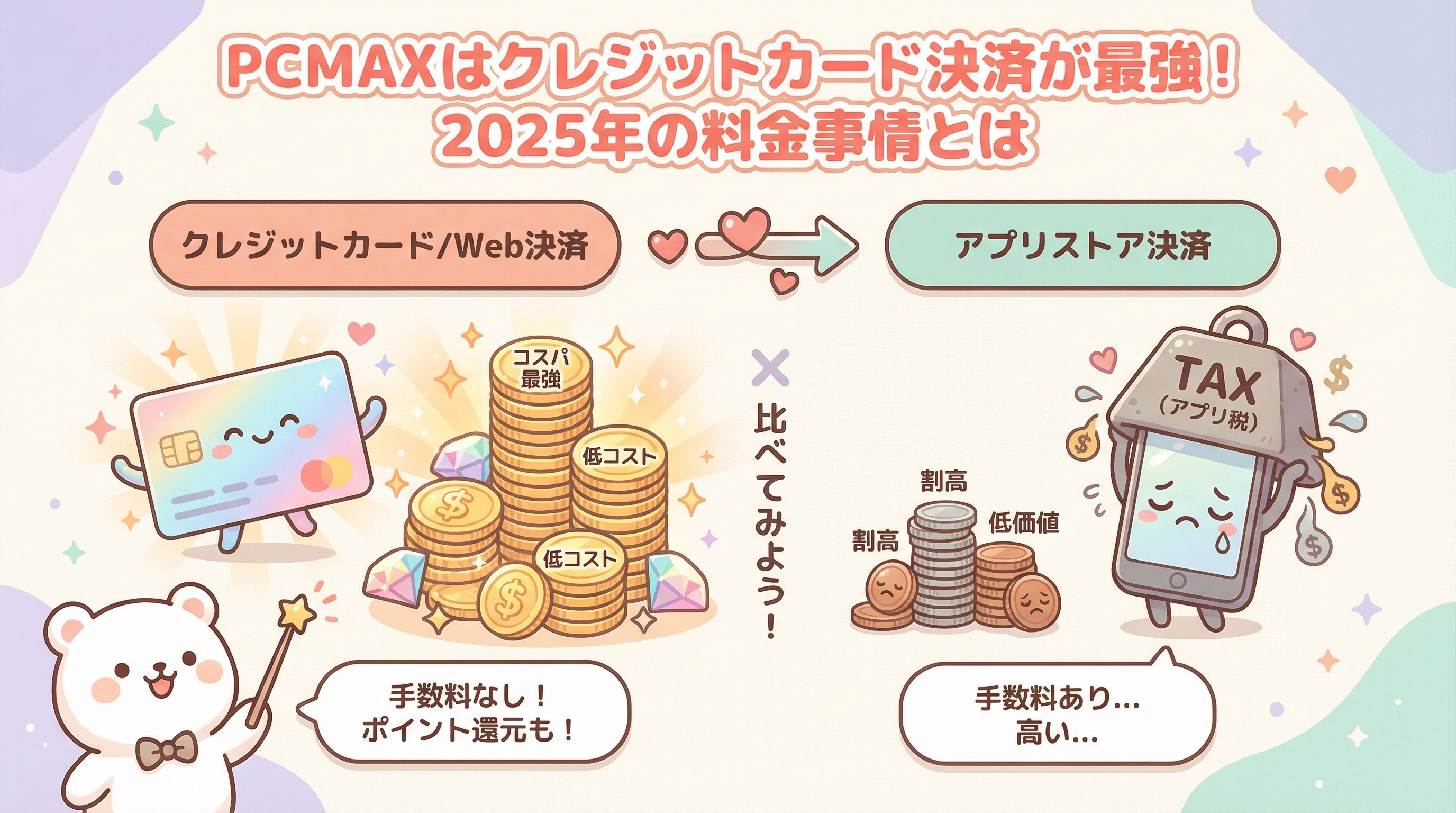 PCMAXはクレジットカード決済が最強!2025年の料金事情とは