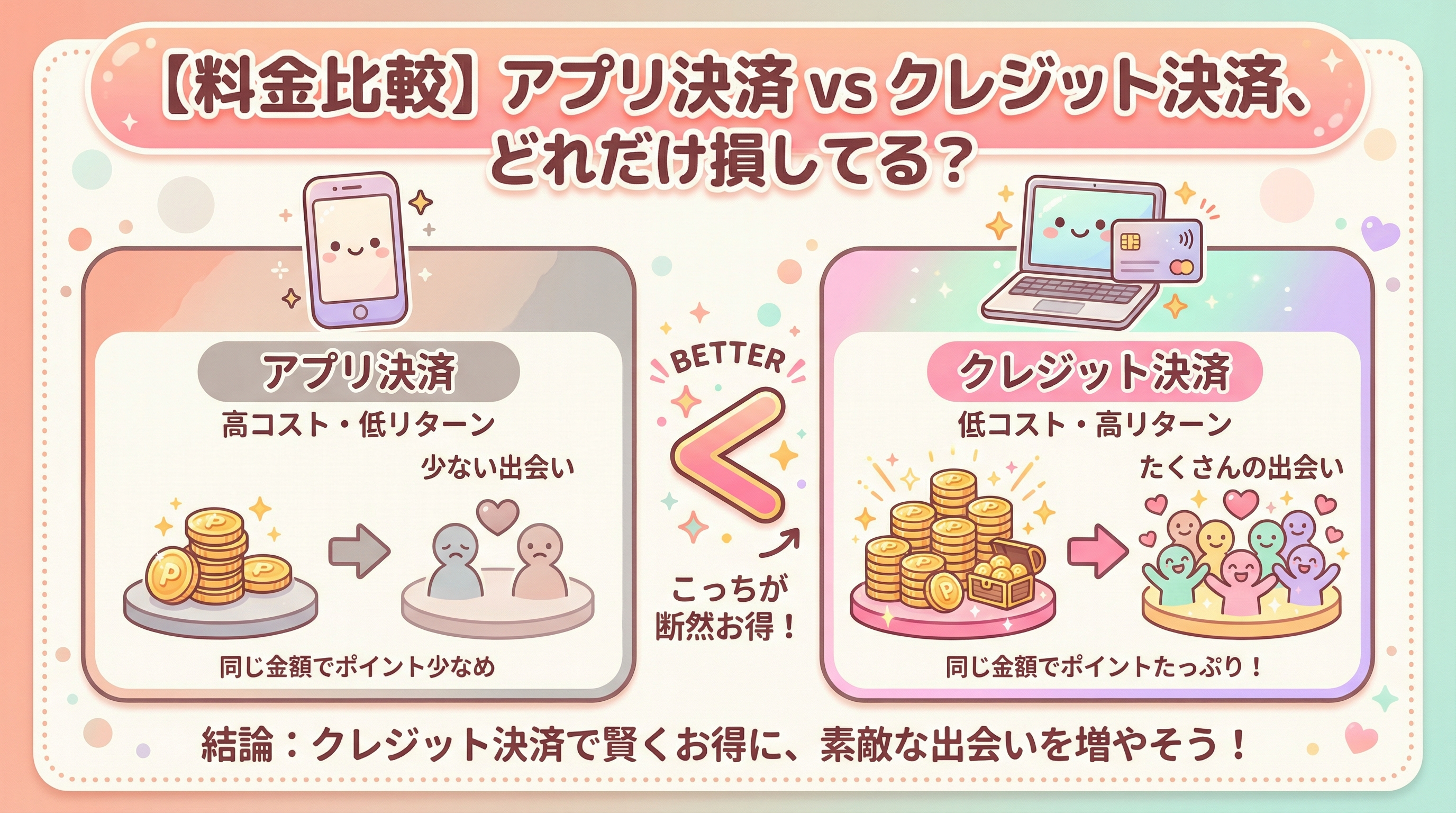 【料金比較】アプリ決済 vs クレジット決済、どれだけ損してる?