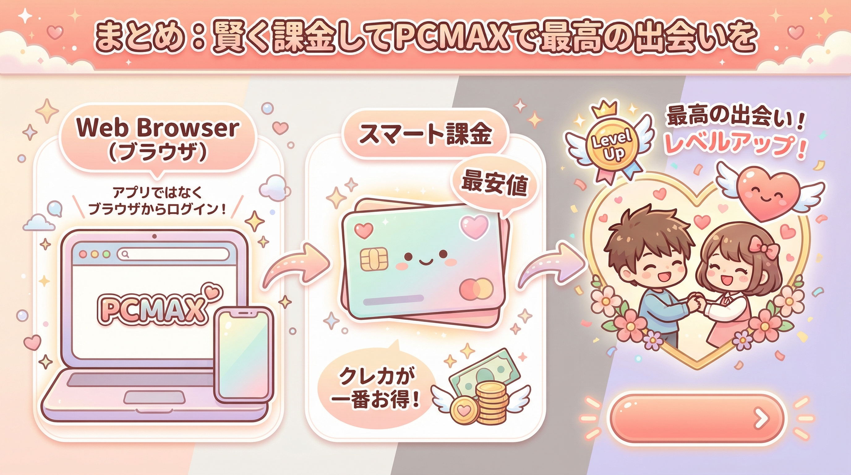 まとめ:賢く課金してPCMAXで最高の出会いを