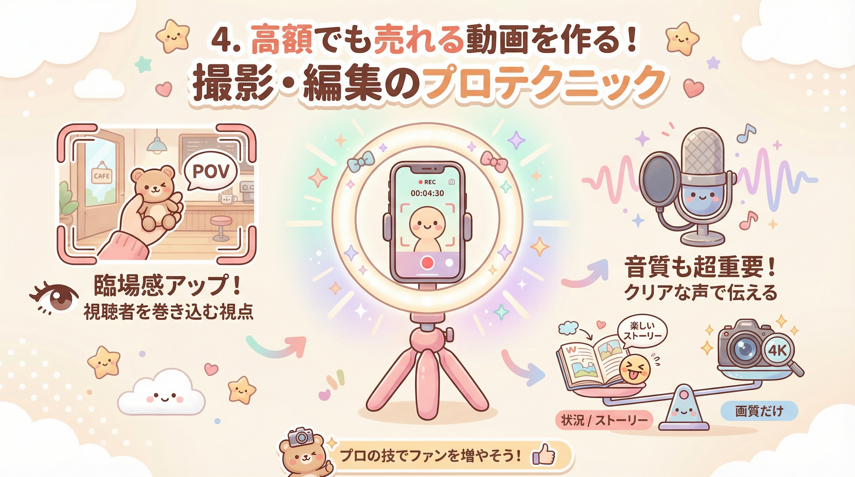 4. 高額でも売れる動画を作る!撮影・編集のプロテクニック