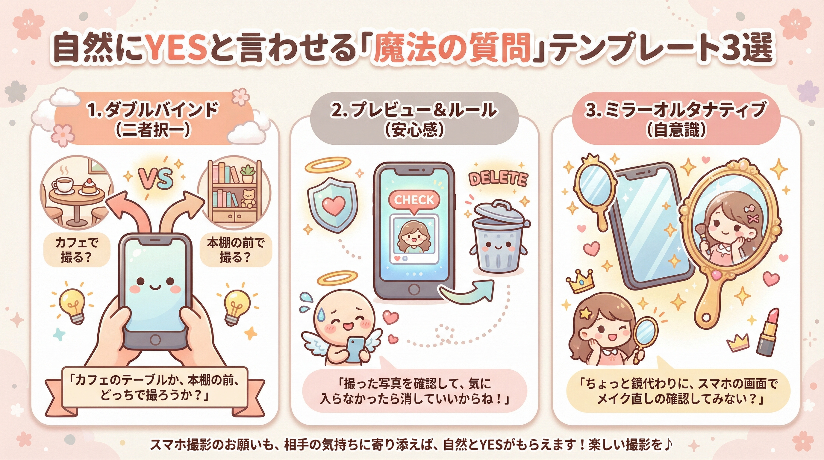 自然にYESと言わせる「魔法の質問」テンプレート3選