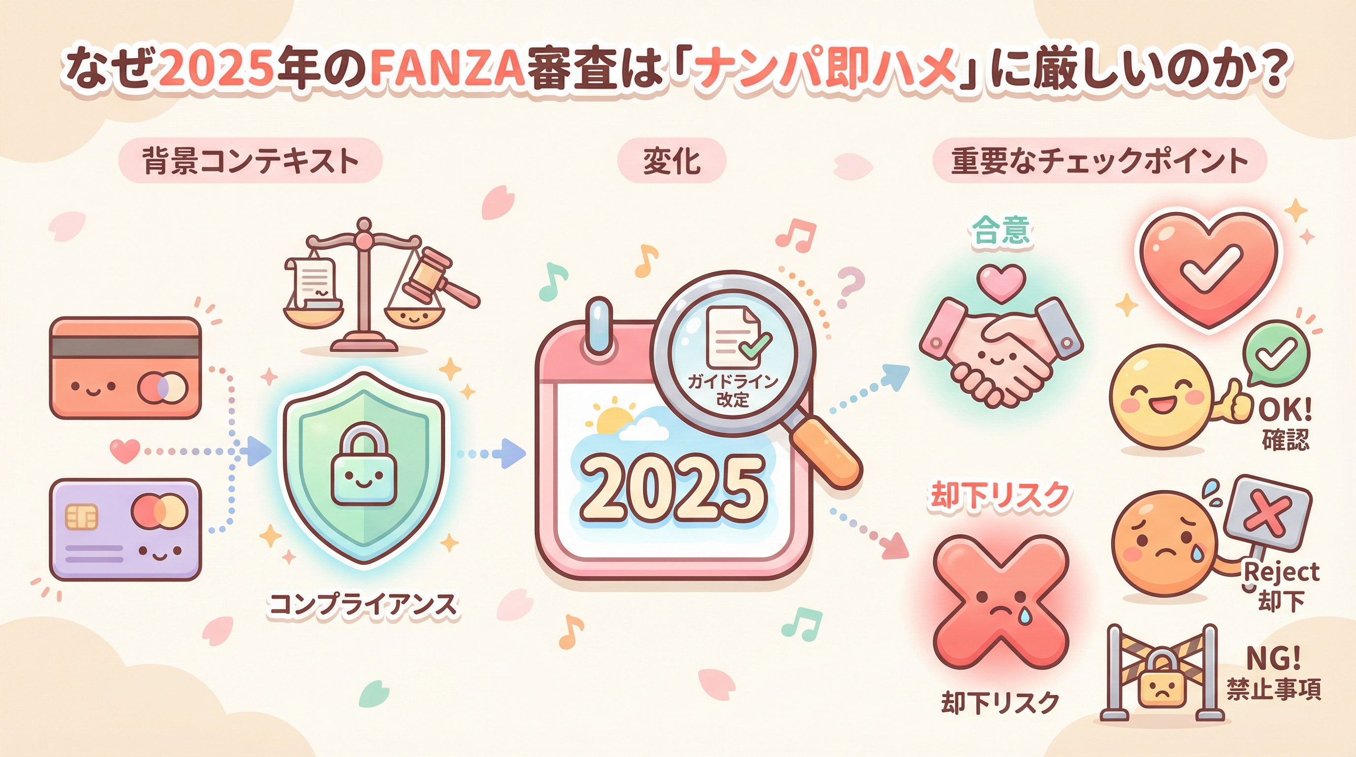 なぜ2025年のFANZA審査は「ナンパ即ハメ」に厳しいのか?