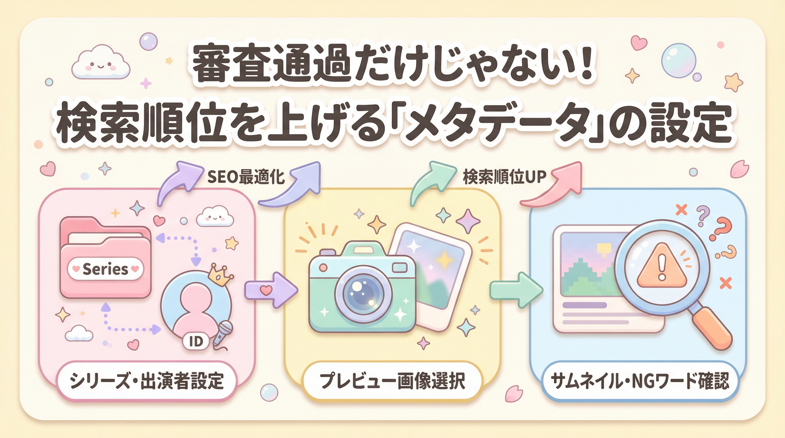審査通過だけじゃない!検索順位を上げる「メタデータ」の設定