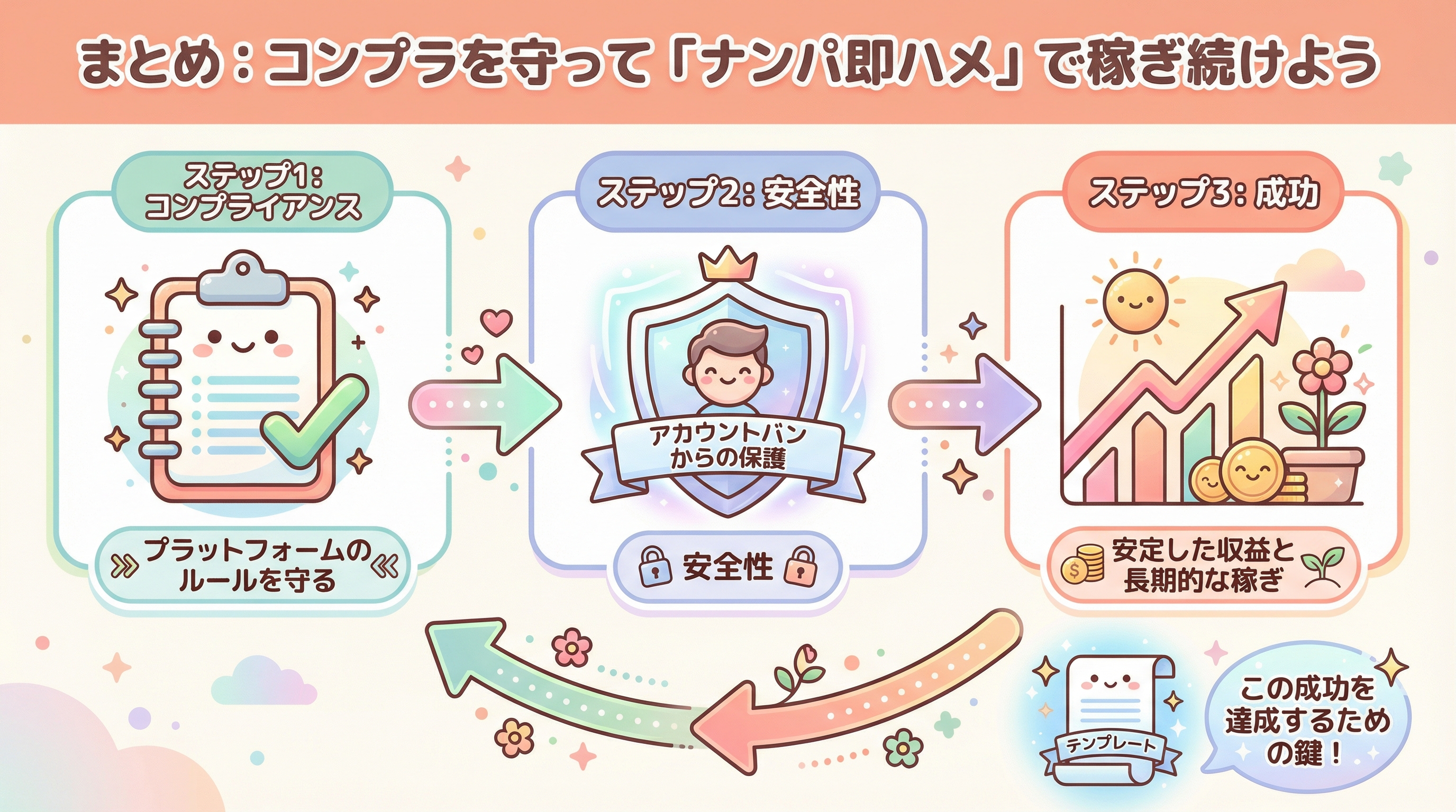 まとめ:コンプラを守って「ナンパ即ハメ」で稼ぎ続けよう