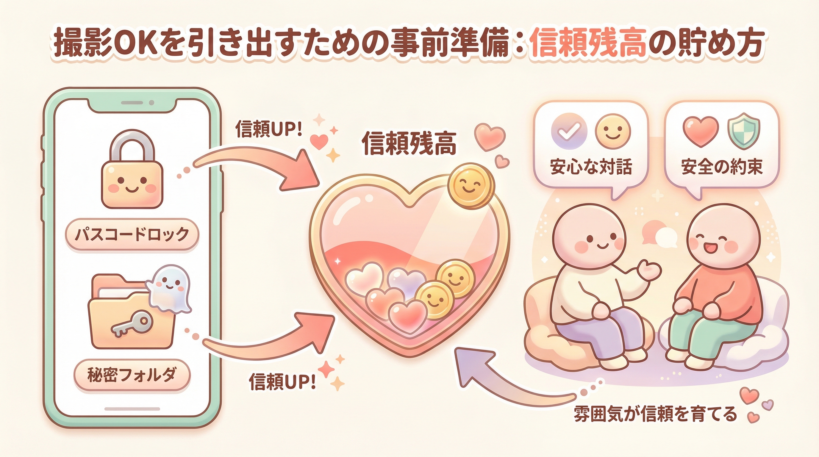 撮影OKを引き出すための事前準備:信頼残高の貯め方