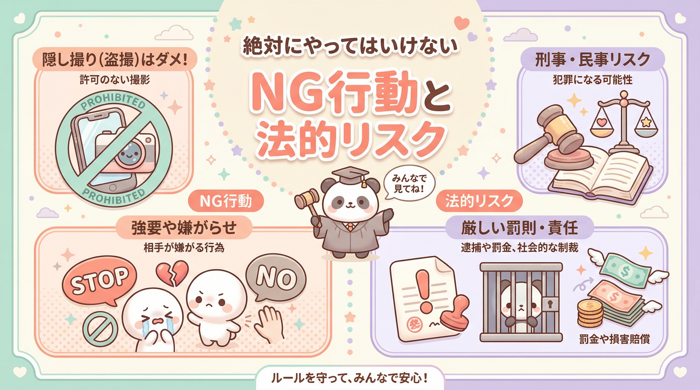 絶対にやってはいけないNG行動と法的リスク