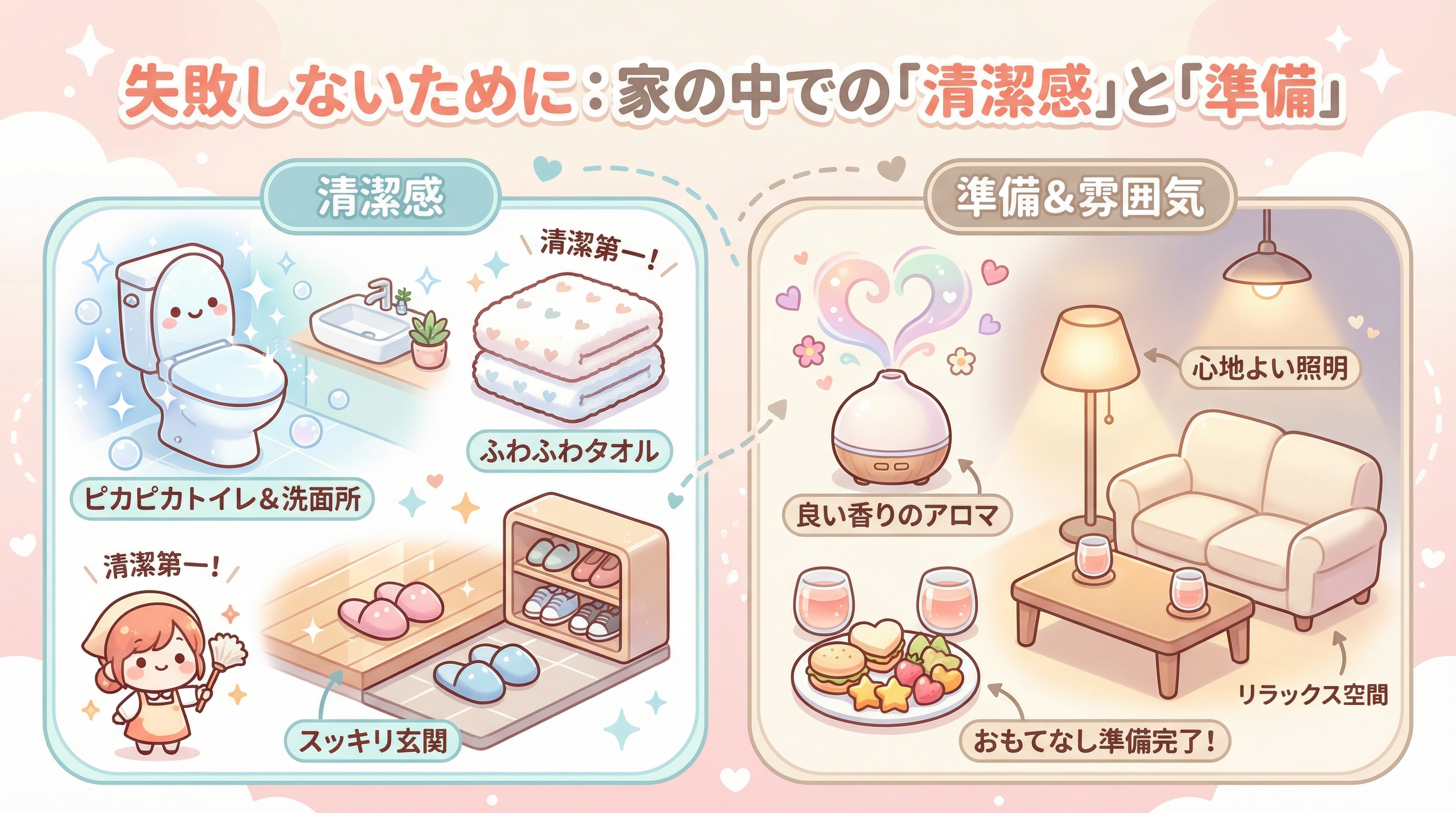 失敗しないために：家の中での「清潔感」と「準備」