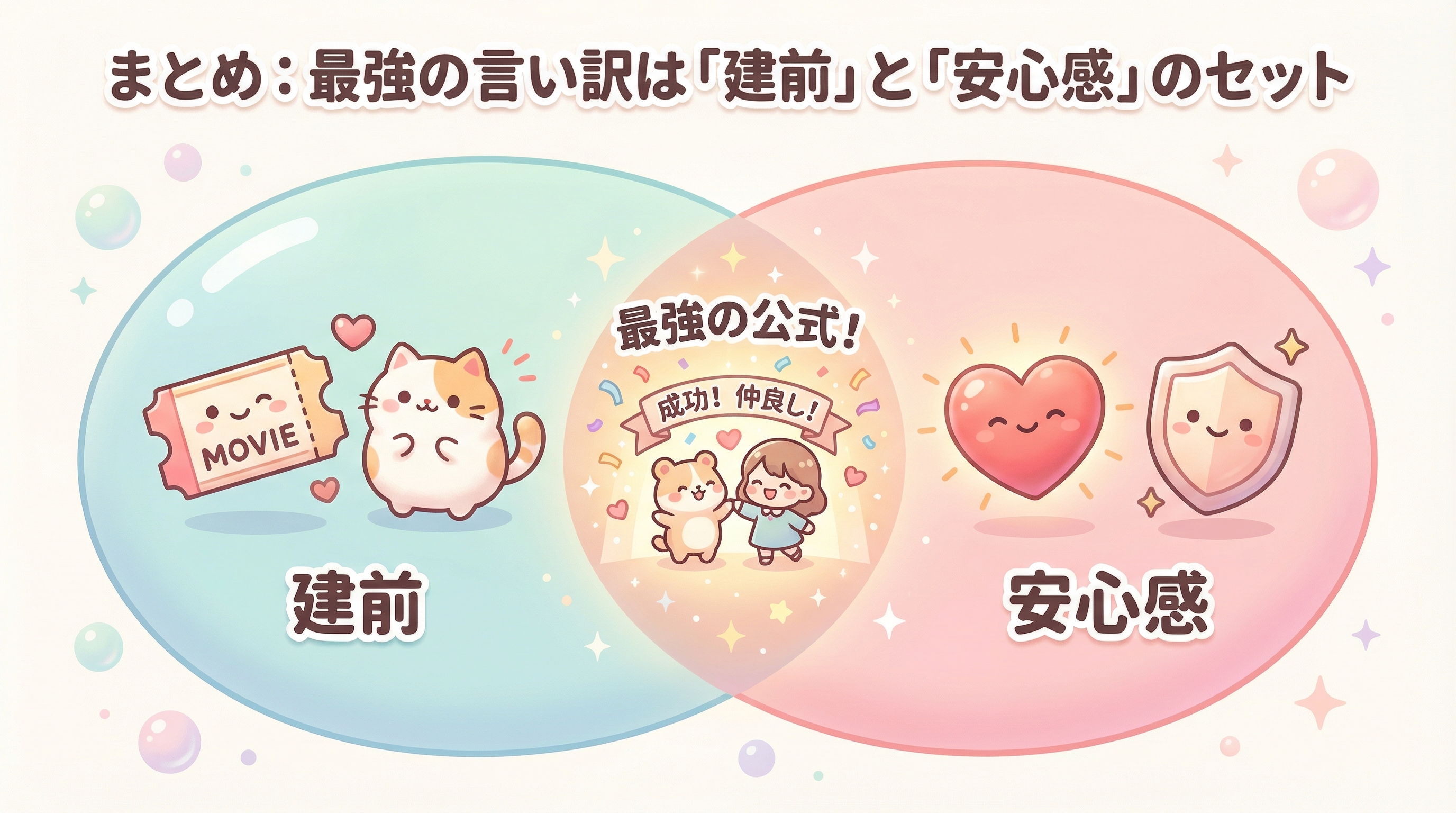 まとめ：最強の言い訳は「建前」と「安心感」のセット