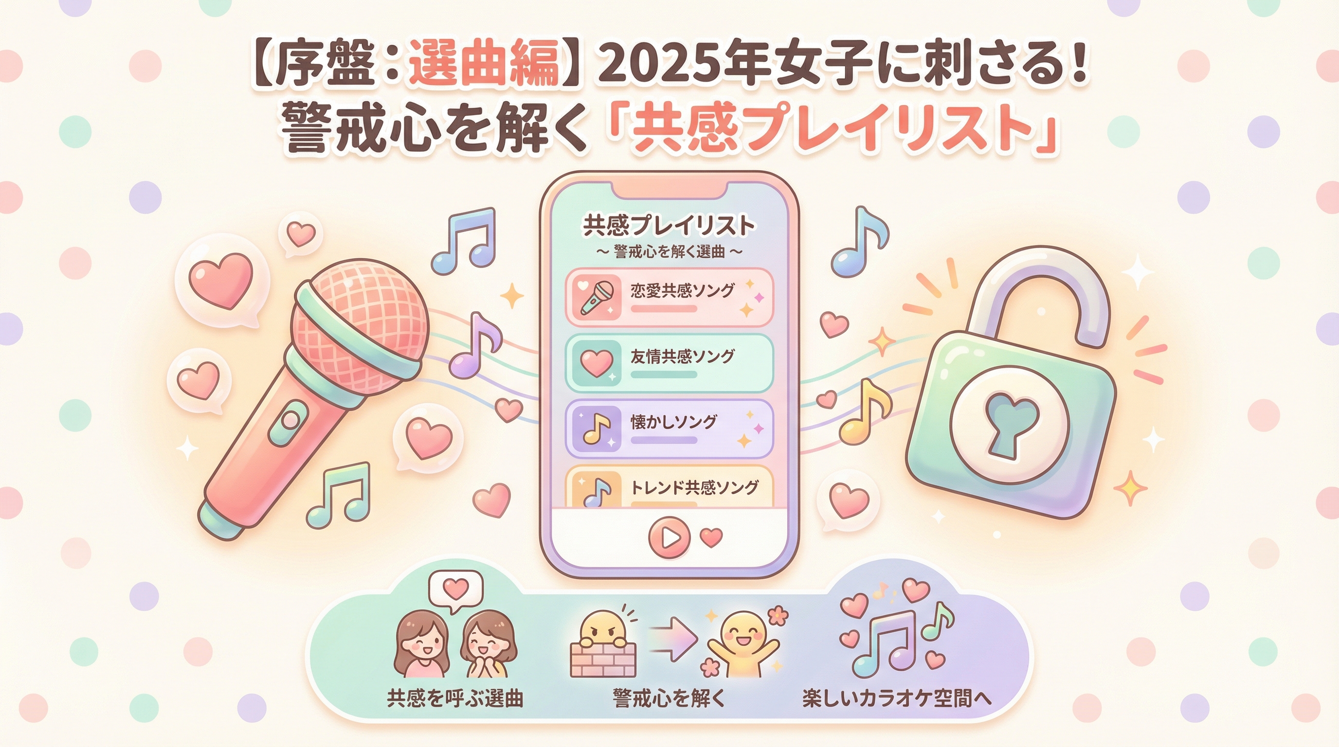 【序盤:選曲編】2025年女子に刺さる!警戒心を解く「共感プレイリスト」