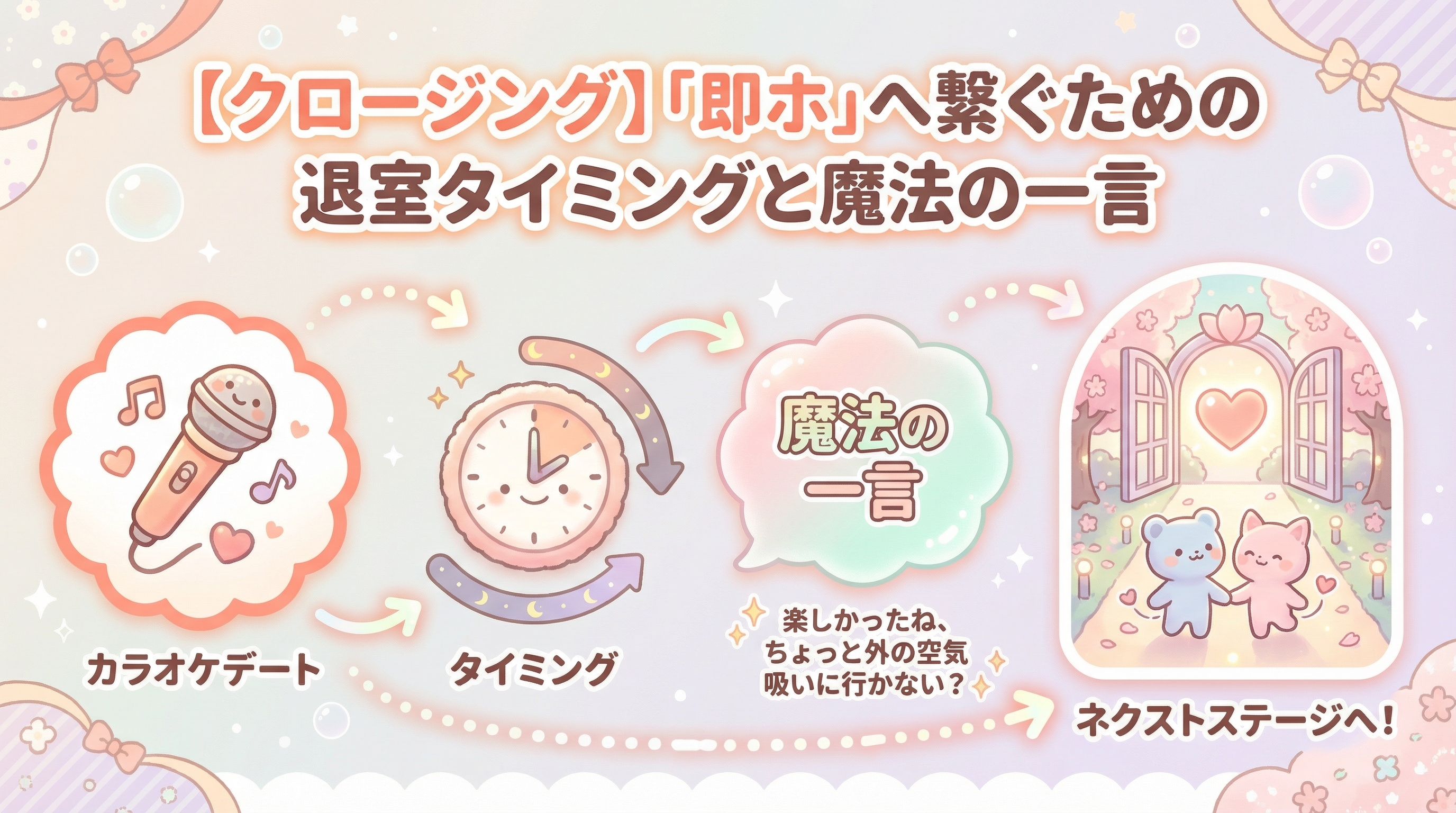 【クロージング】「即ホ」へ繋ぐための退室タイミングと魔法の一言