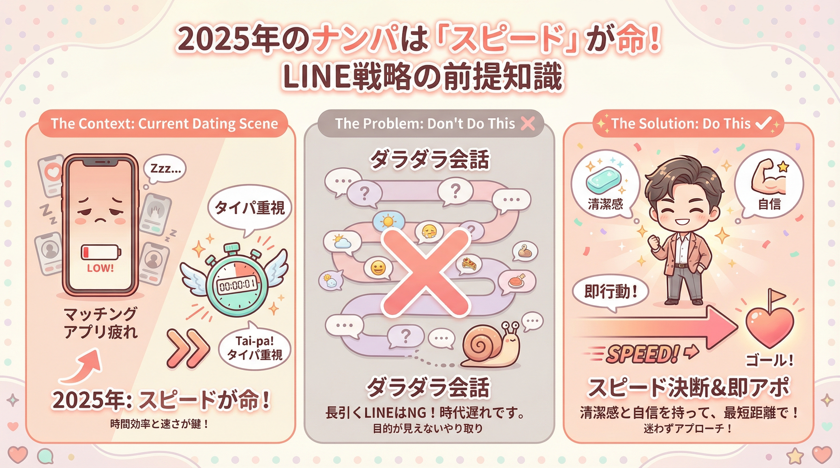 2025年のナンパは「スピード」が命!LINE戦略の前提知識