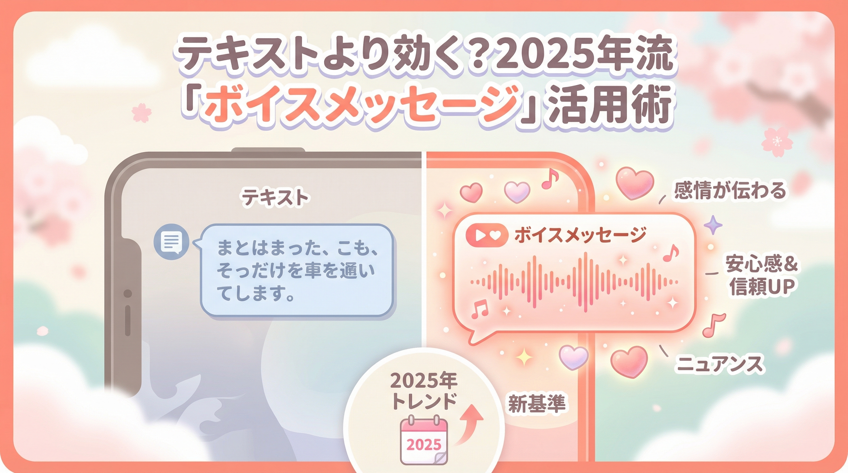 テキストより効く?2025年流「ボイスメッセージ」活用術