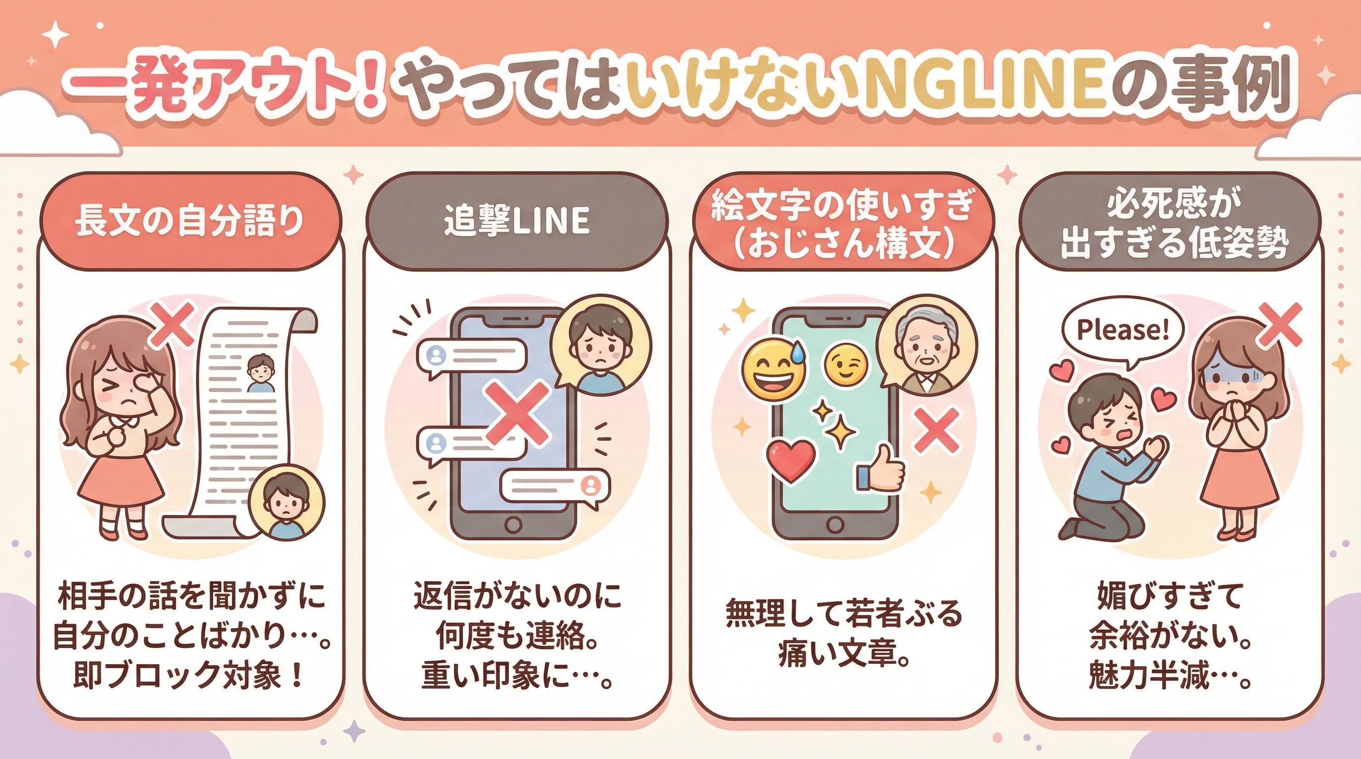 一発アウト!やってはいけないNGLINEの事例