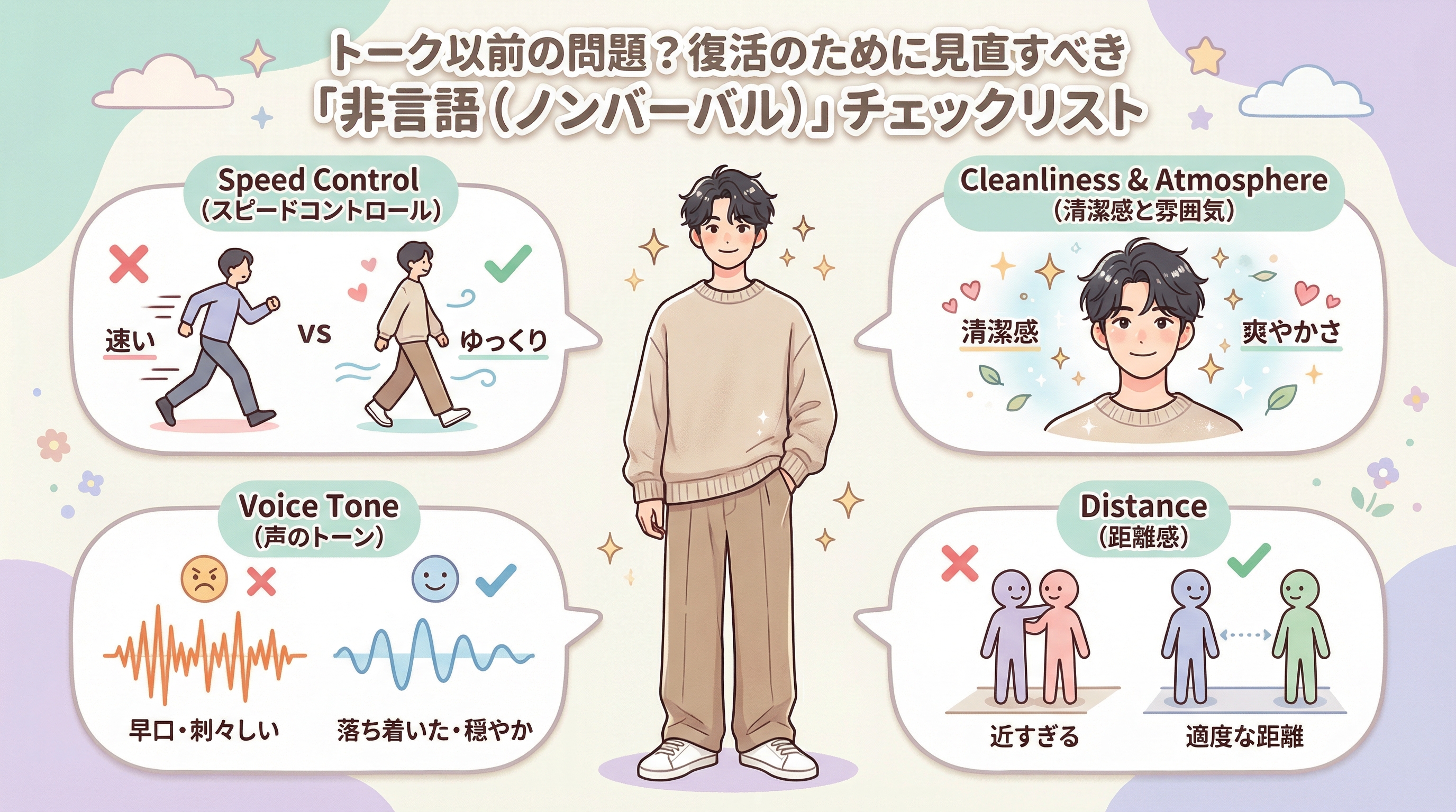 トーク以前の問題？復活のために見直すべき「非言語（ノンバーバル）」チェックリスト