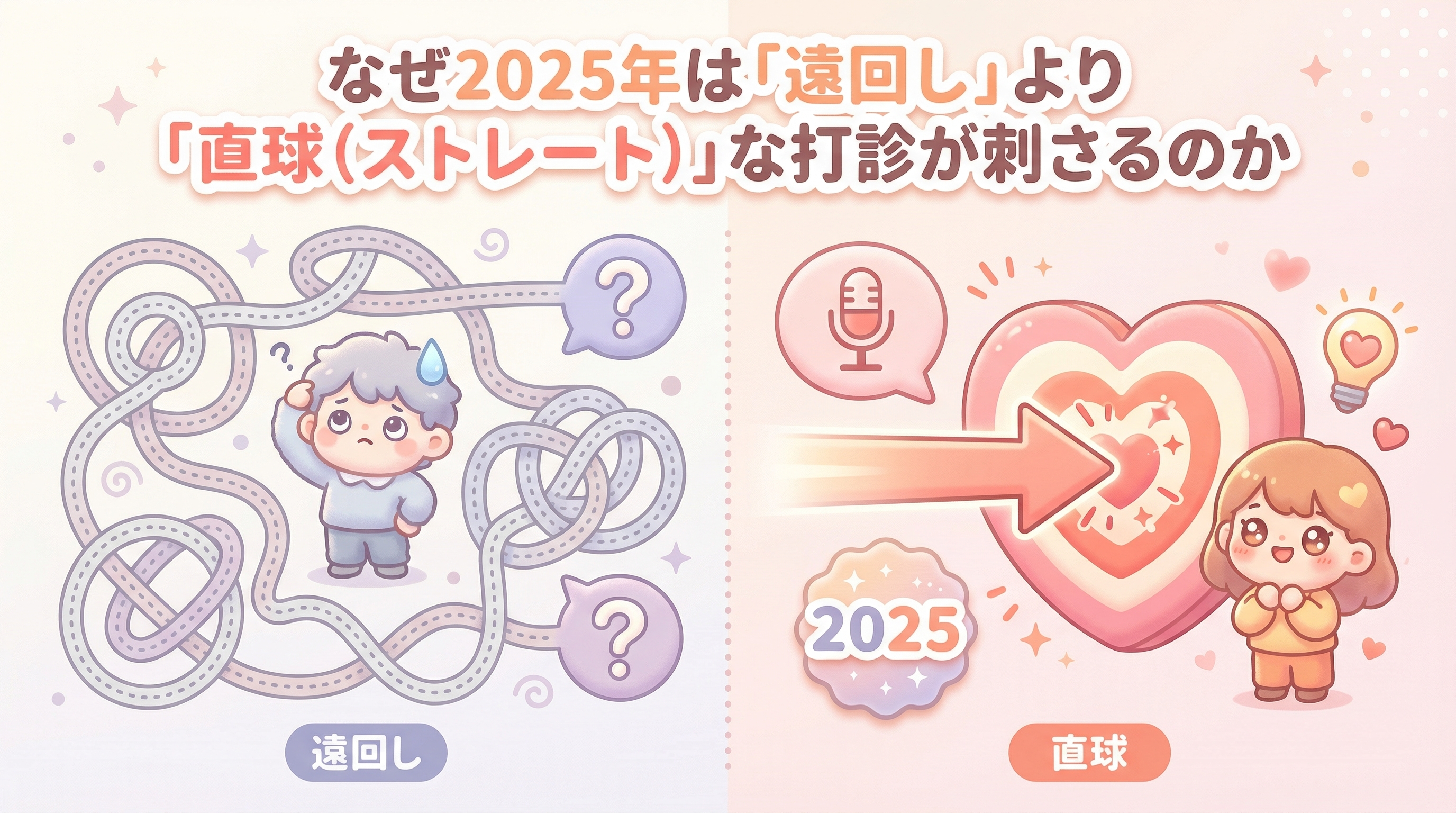なぜ2025年は「遠回し」より「直球(ストレート)」な打診が刺さるのか