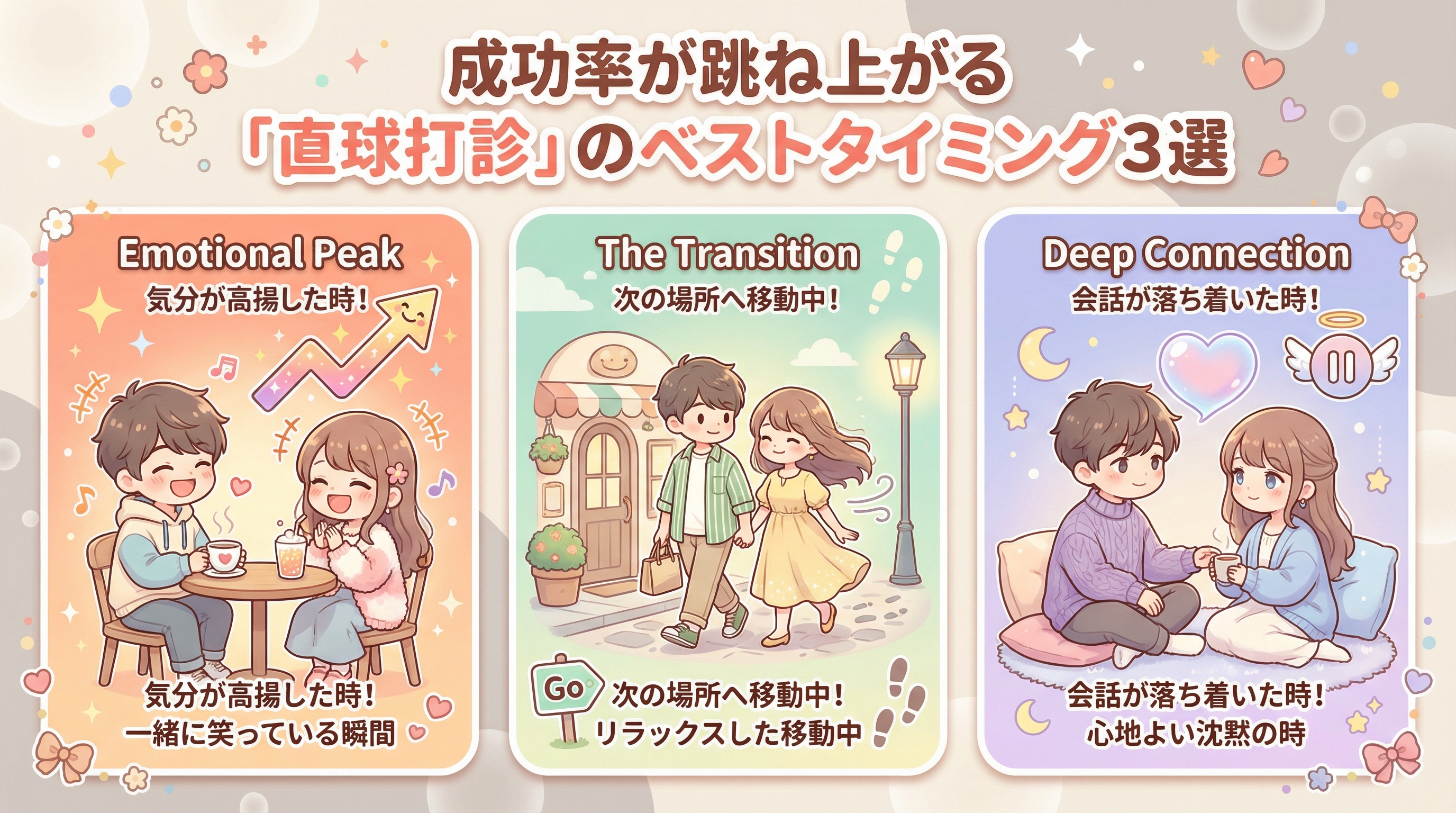 成功率が跳ね上がる「直球打診」のベストタイミング3選