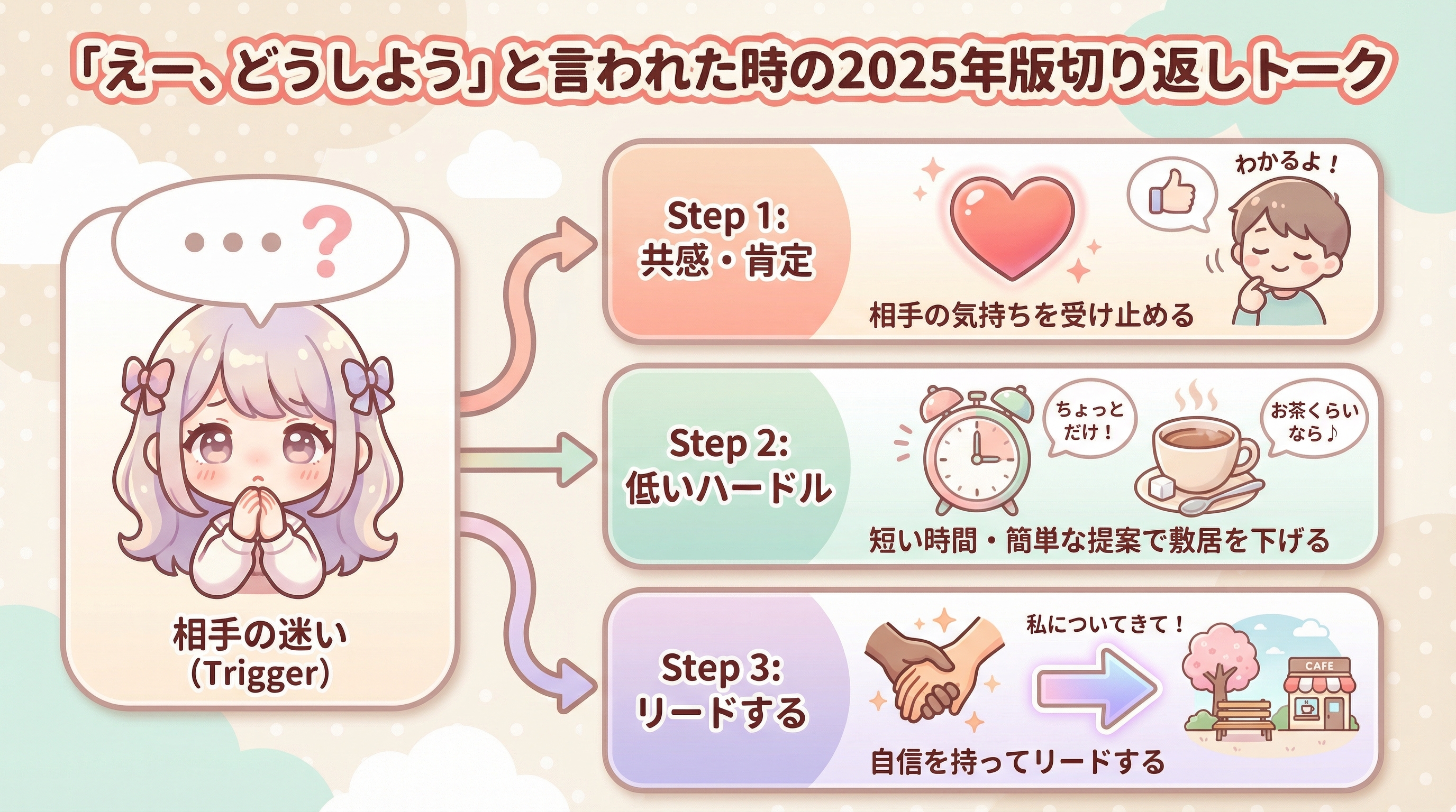 「えー、どうしよう」と言われた時の2025年版切り返しトーク