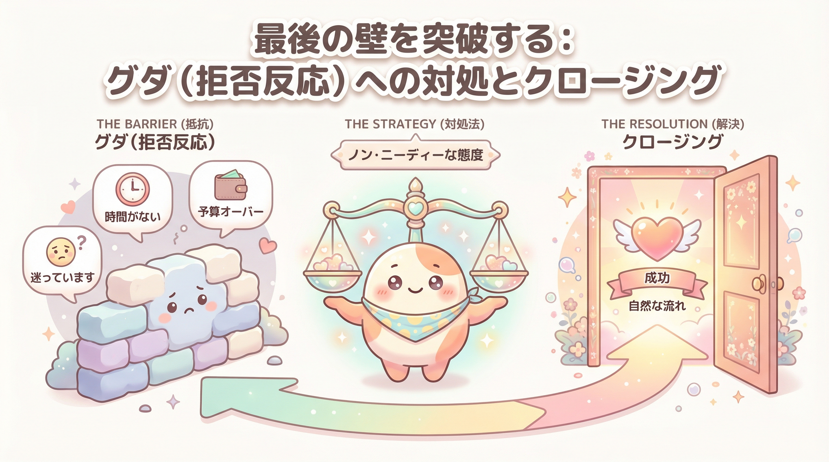 最後の壁を突破する：グダ（拒否反応）への対処とクロージング