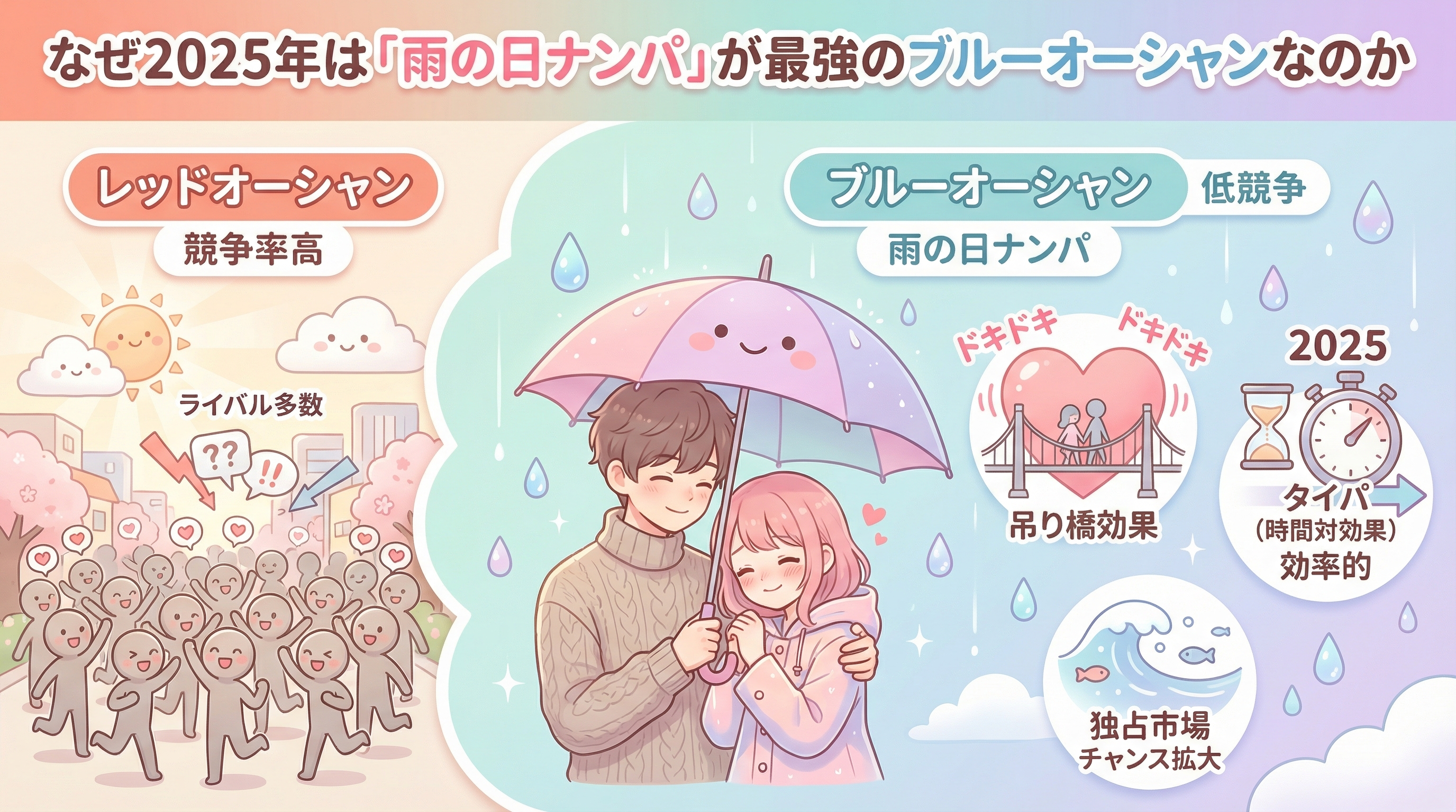 なぜ2025年は「雨の日ナンパ」が最強のブルーオーシャンなのか