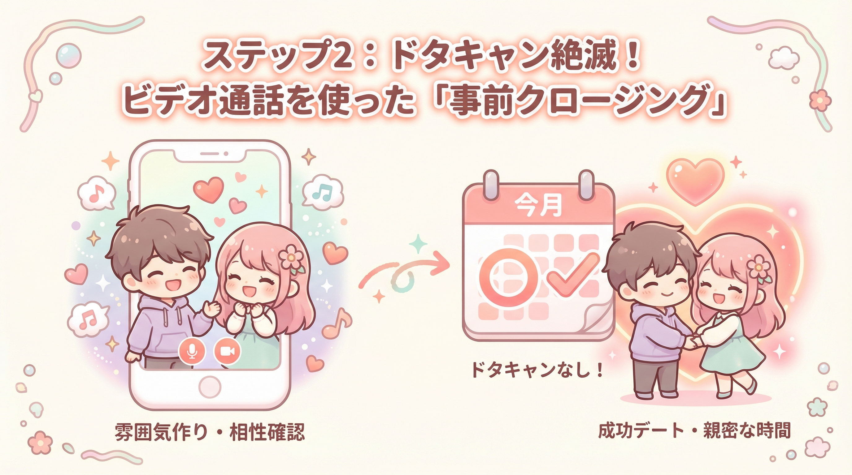 ステップ2：ドタキャン絶滅！ビデオ通話を使った「事前クロージング」