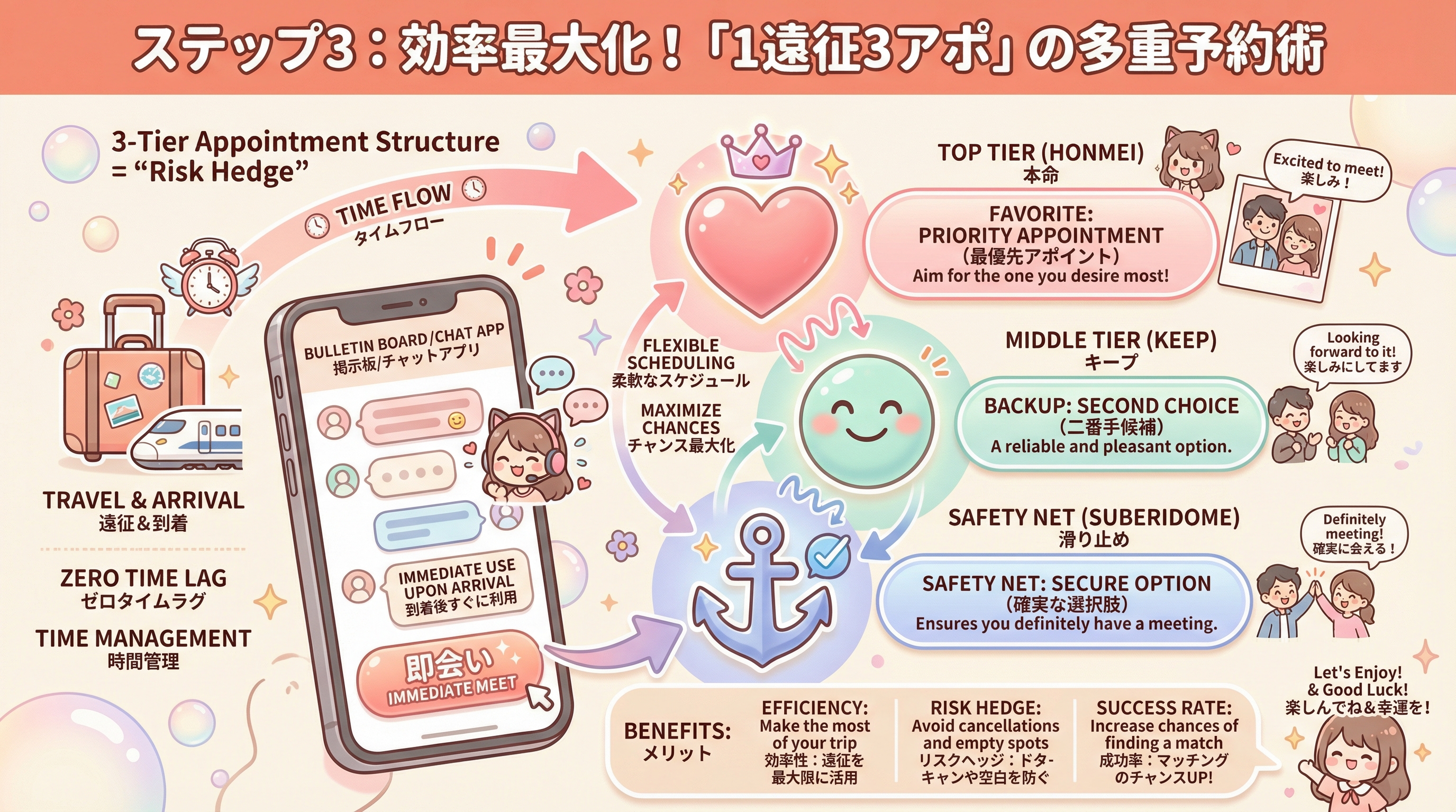 ステップ3：効率最大化！「1遠征3アポ」の多重予約術