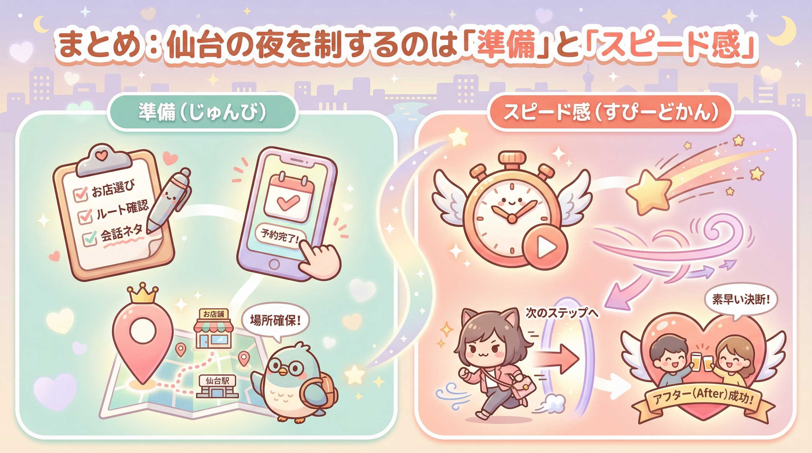 まとめ:仙台の夜を制するのは「準備」と「スピード感」