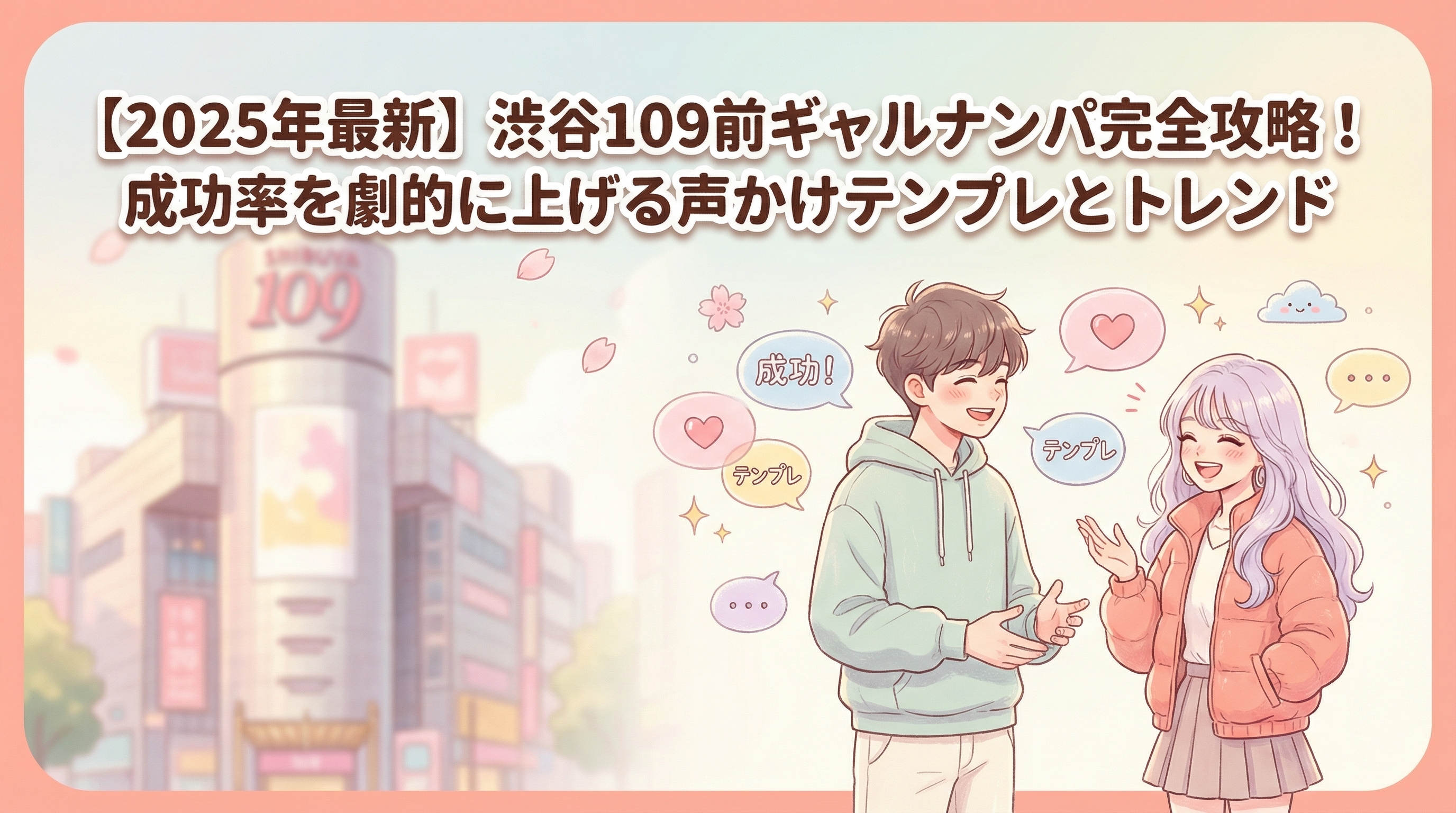【2025年最新】渋谷109前ギャルナンパ完全攻略！成功率を劇的に上げる声かけテンプレとトレンド