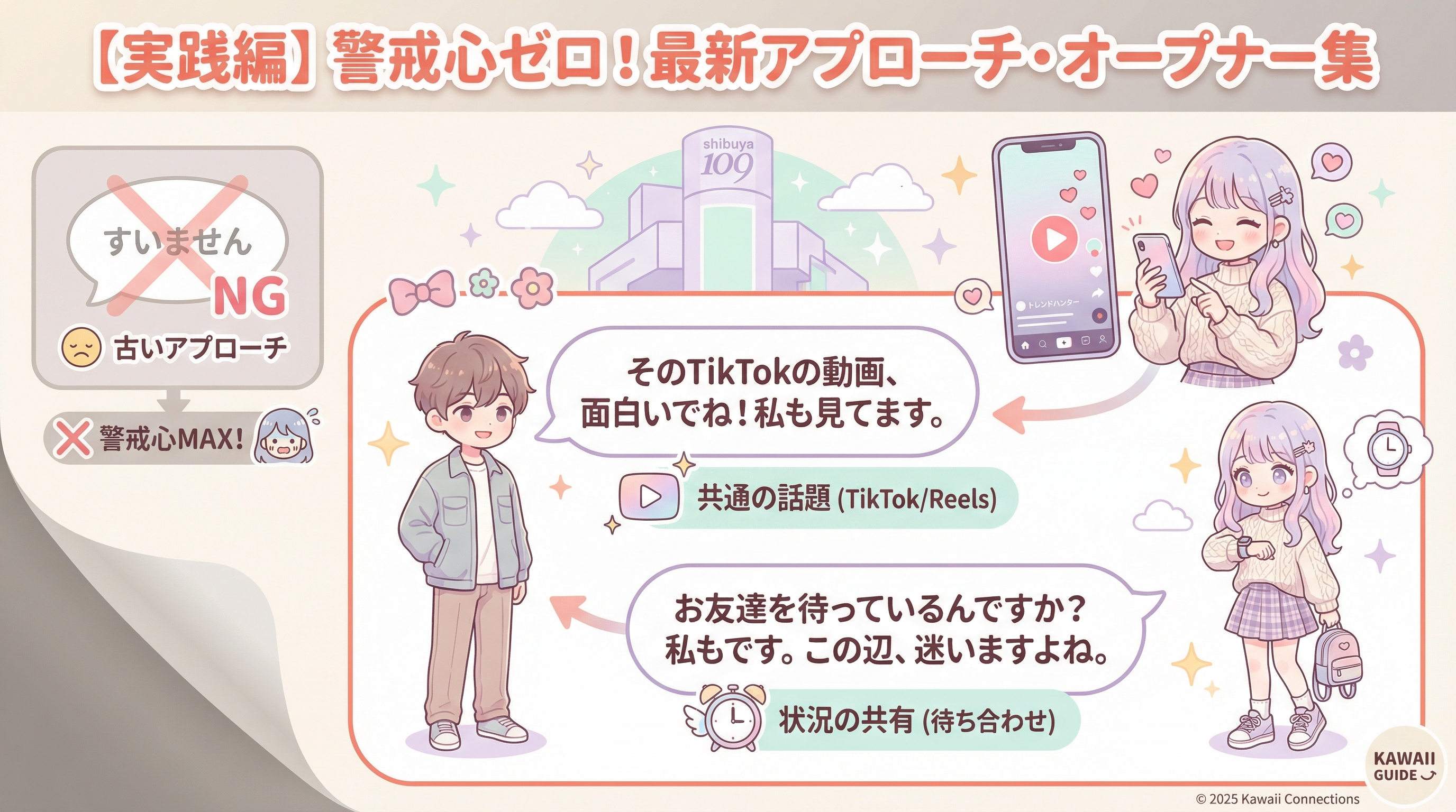 【実践編】警戒心ゼロ!最新アプローチ・オープナー集