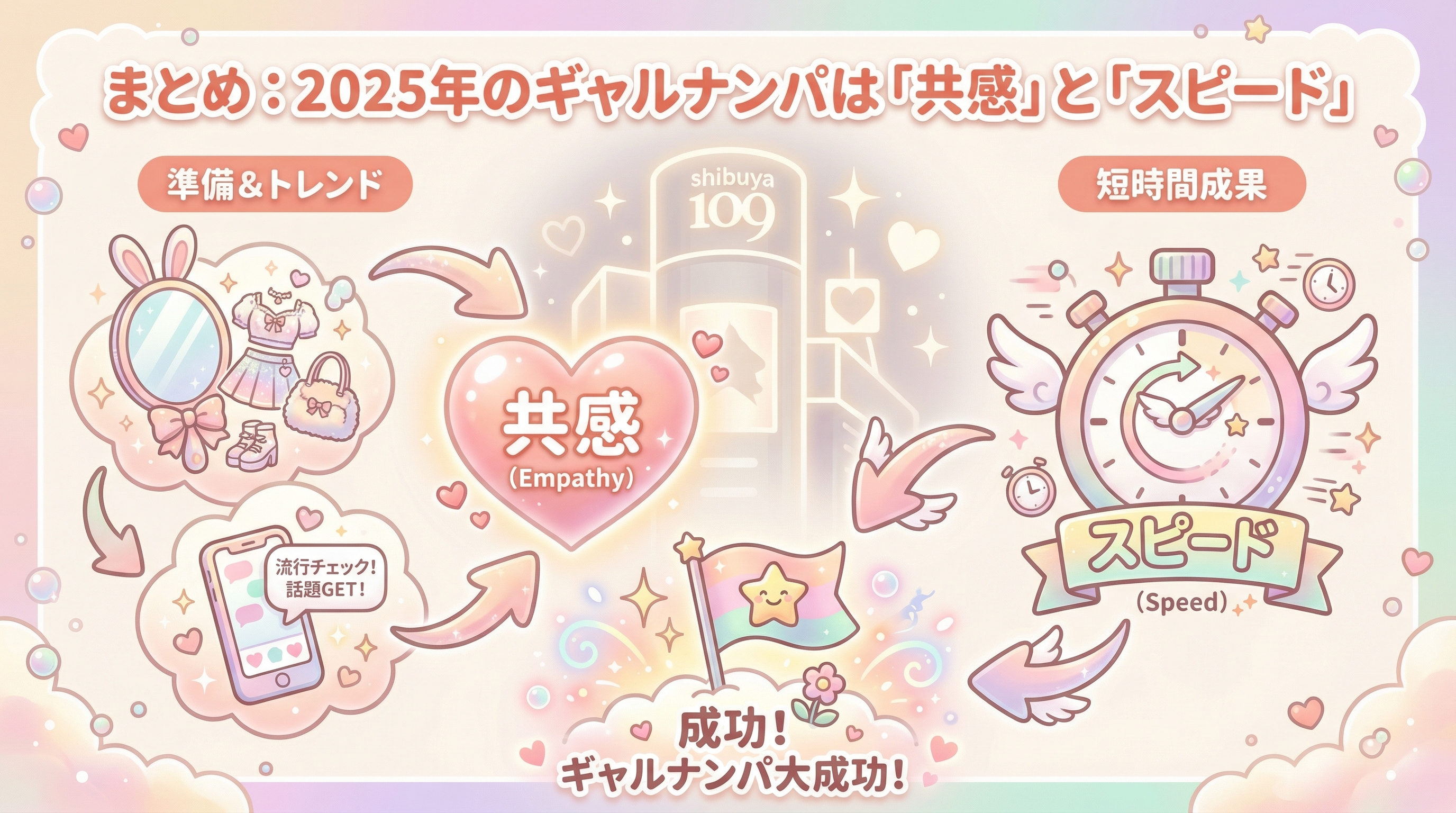 まとめ:2025年のギャルナンパは「共感」と「スピード」