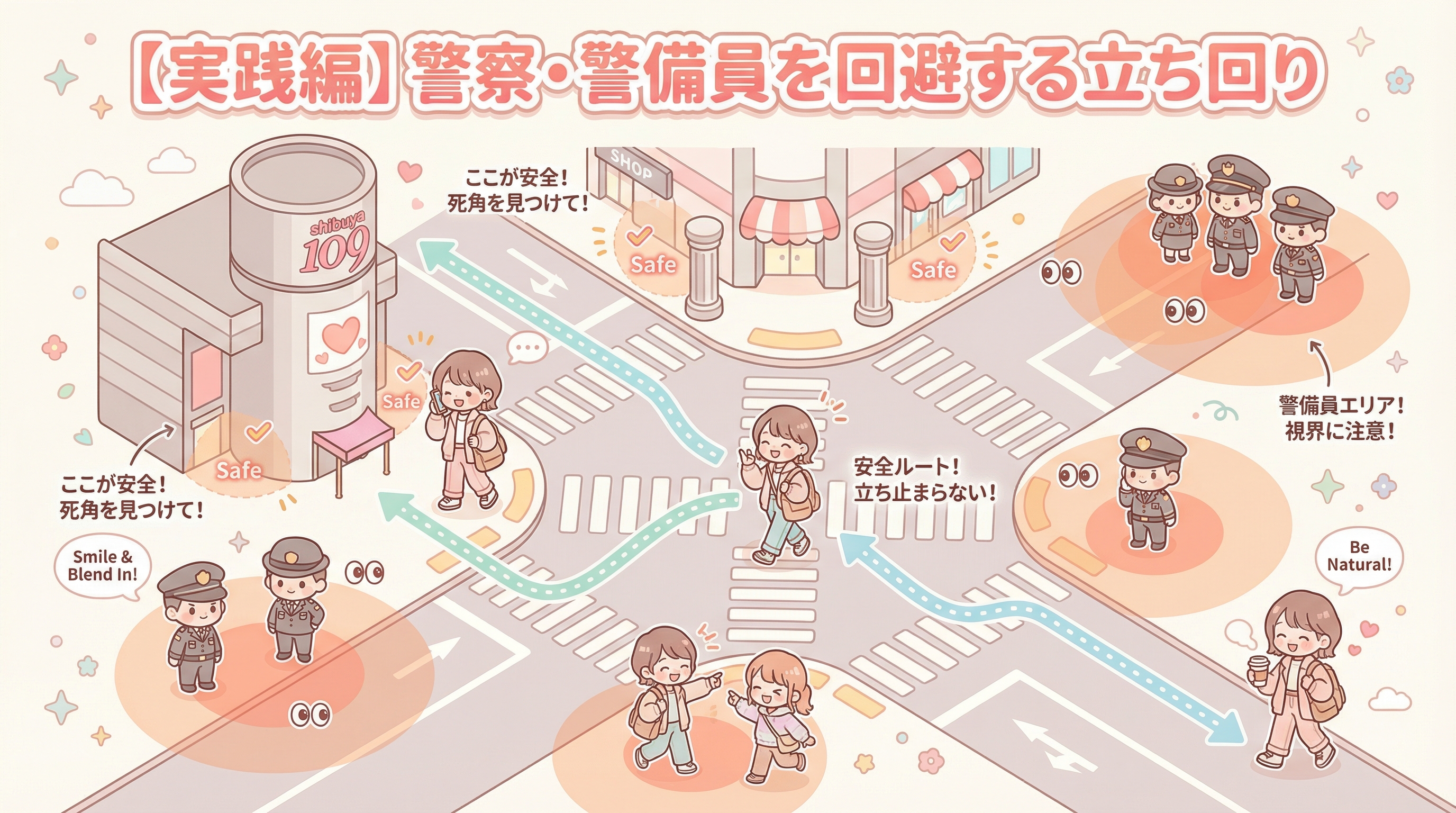 【実践編】警察・警備員を回避する立ち回り